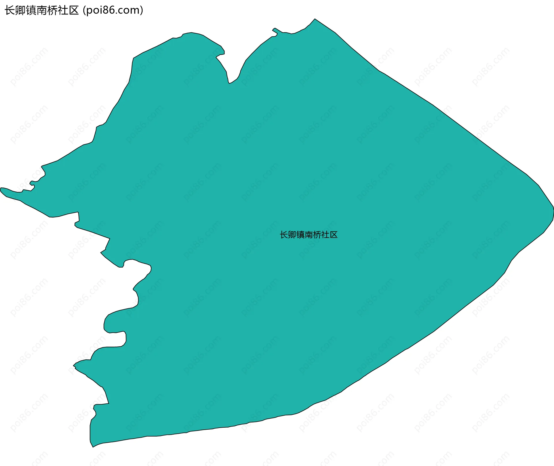 长卿镇南桥社区边界地图