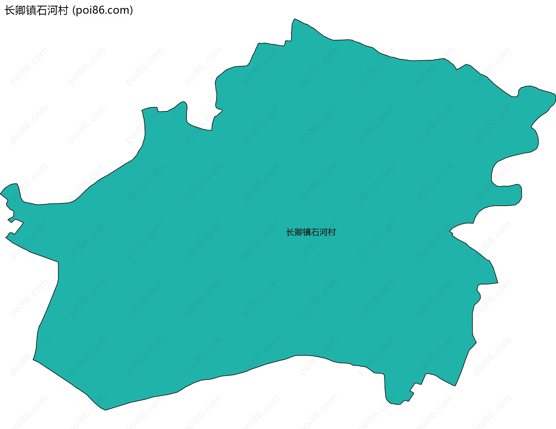 长卿镇石河村边界地图