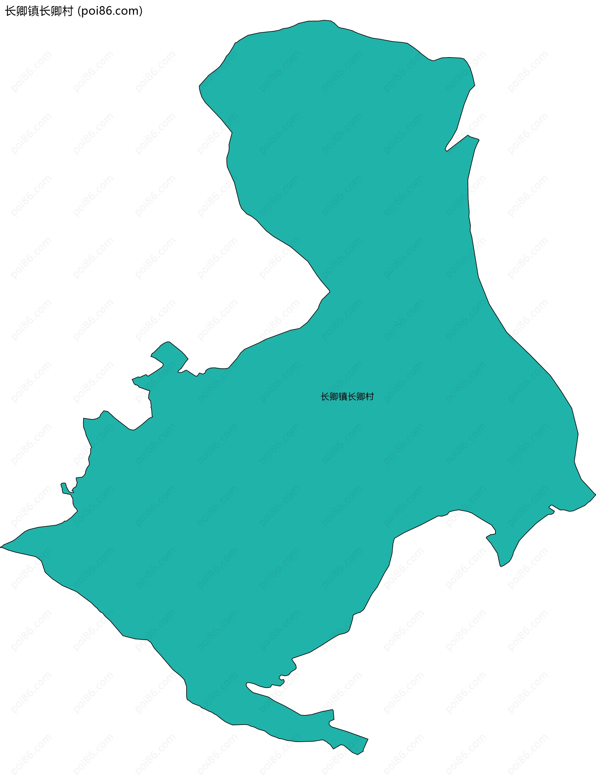 长卿镇长卿村边界地图