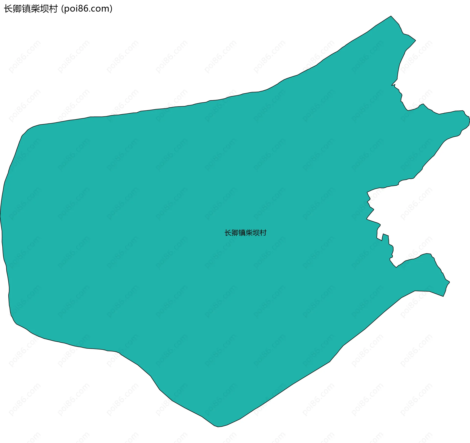 长卿镇柴坝村边界地图