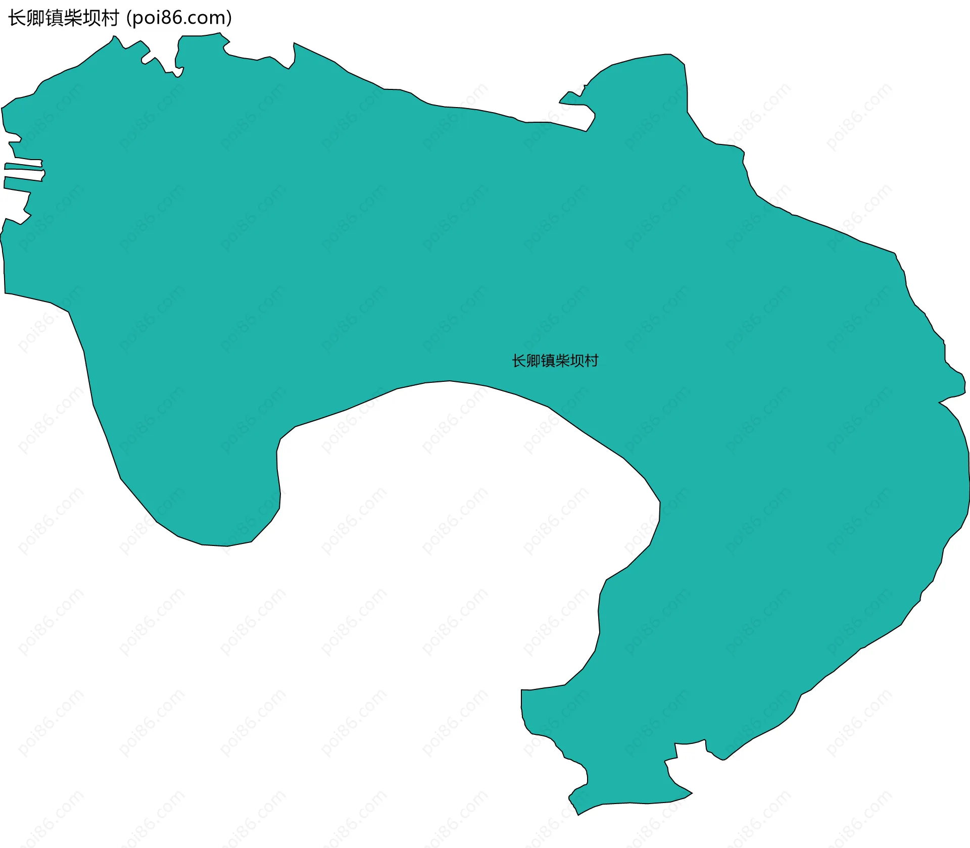 长卿镇柴坝村边界地图