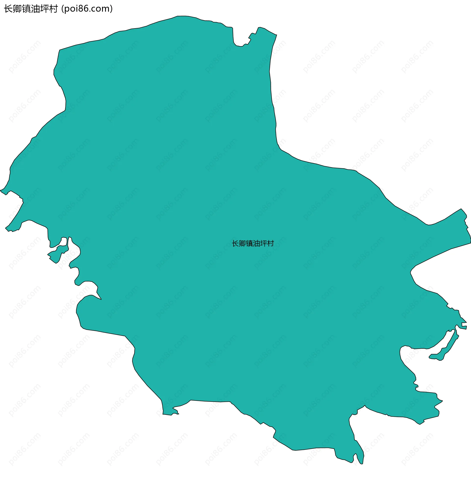 长卿镇油坪村边界地图