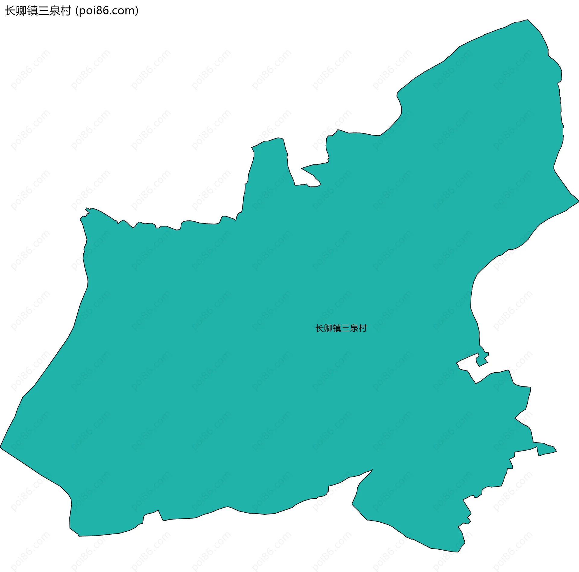 长卿镇三泉村边界地图