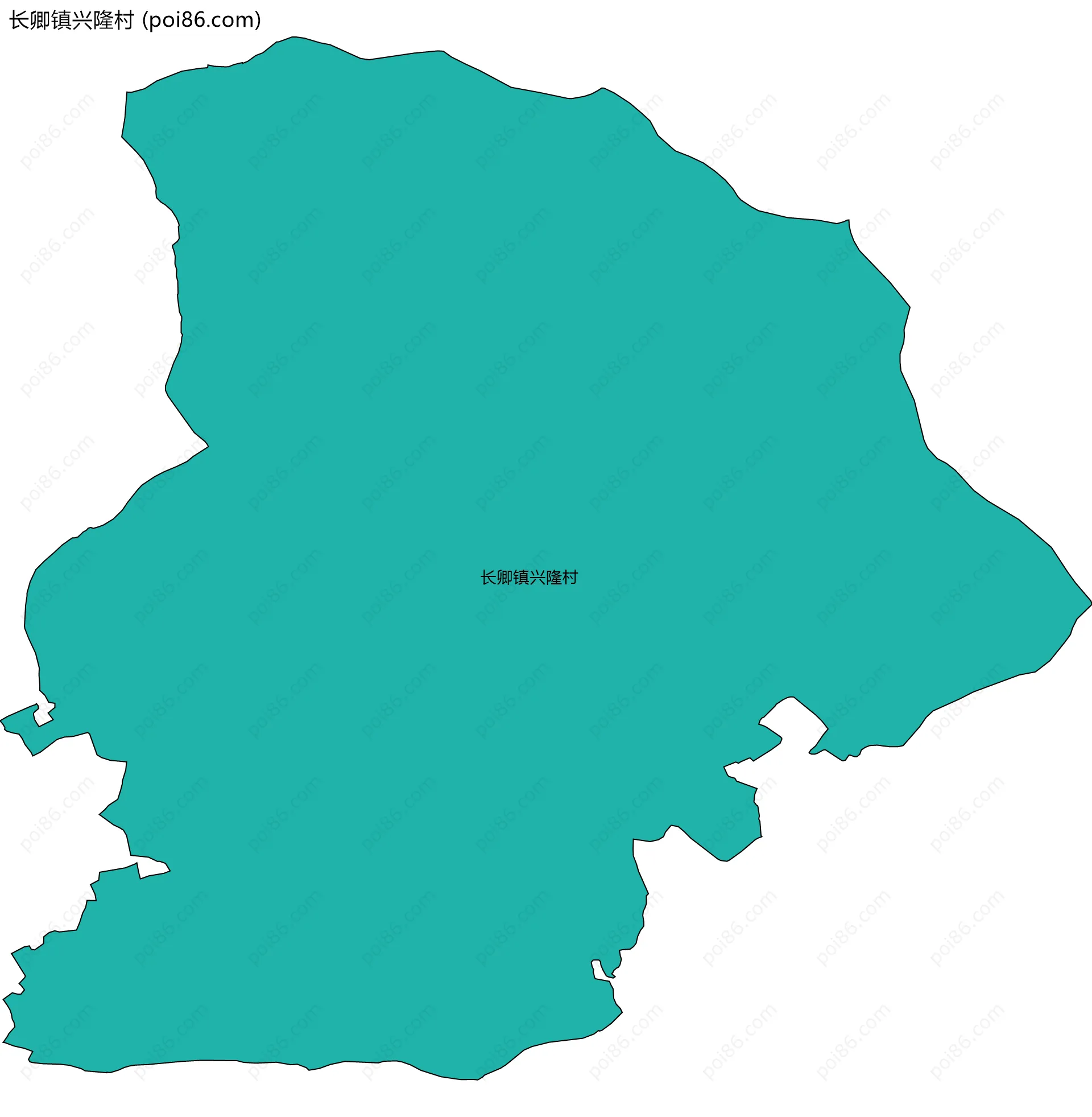 长卿镇兴隆村边界地图