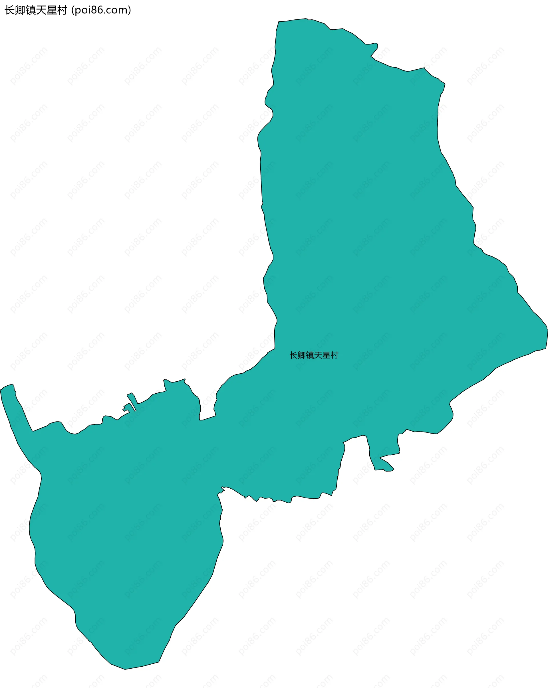 长卿镇天星村边界地图