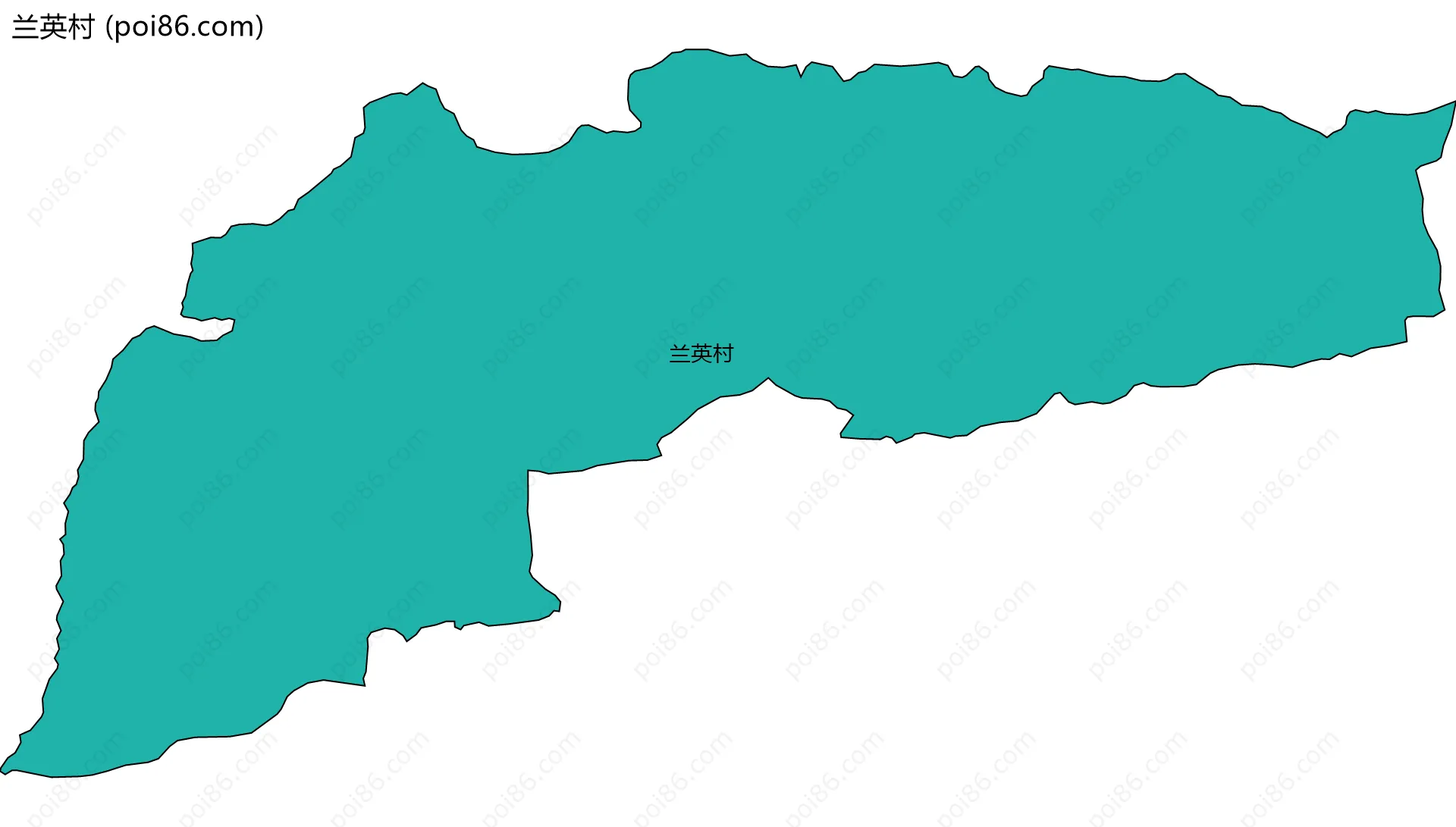 兰英村边界地图