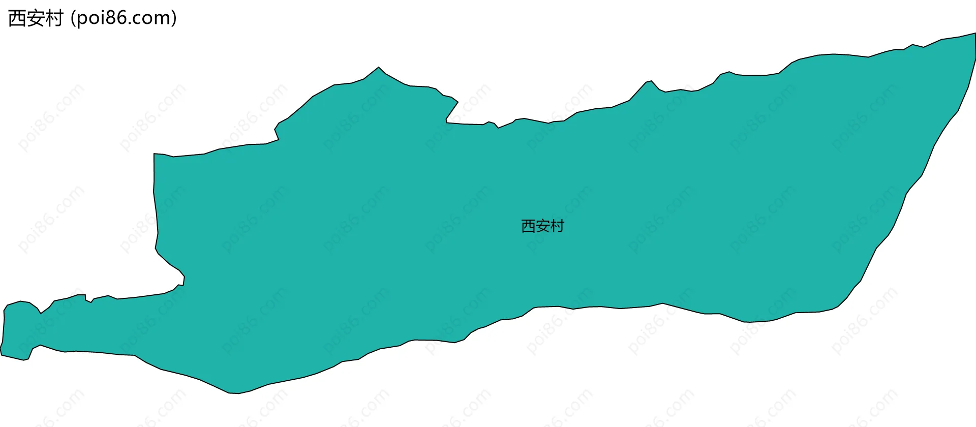 西安村边界地图