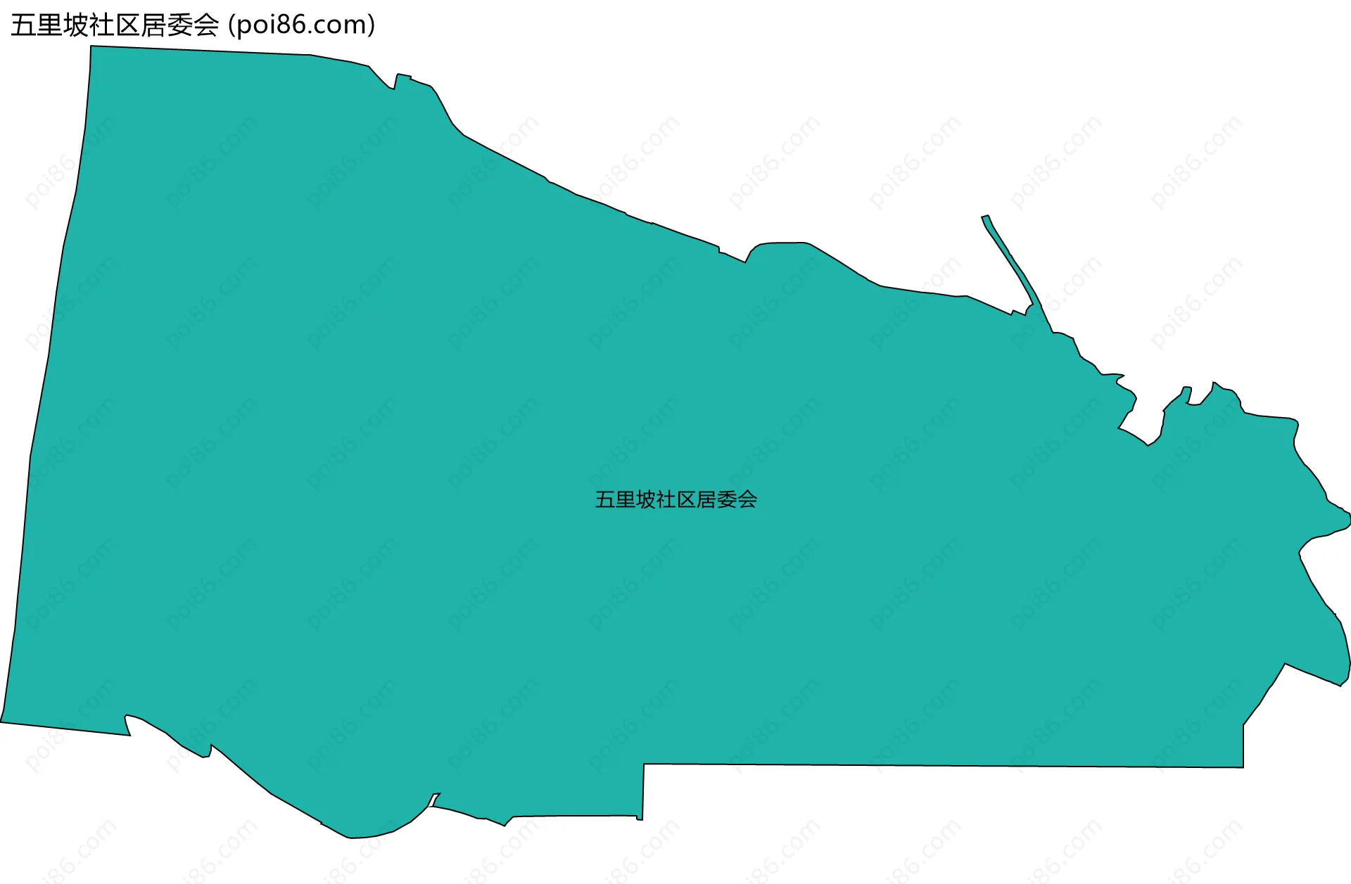 五里坡社区居委会边界地图