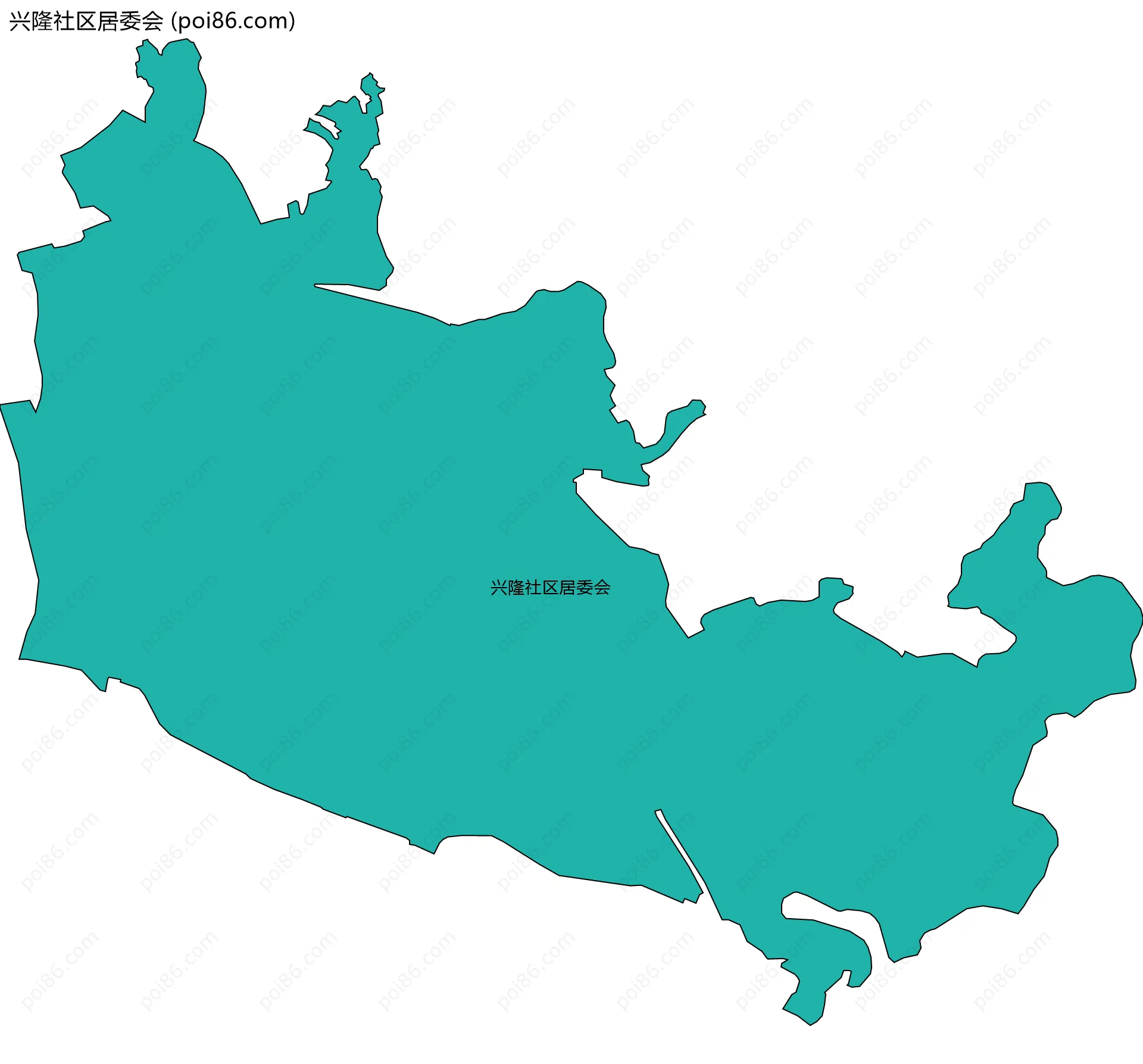 兴隆社区居委会边界地图
