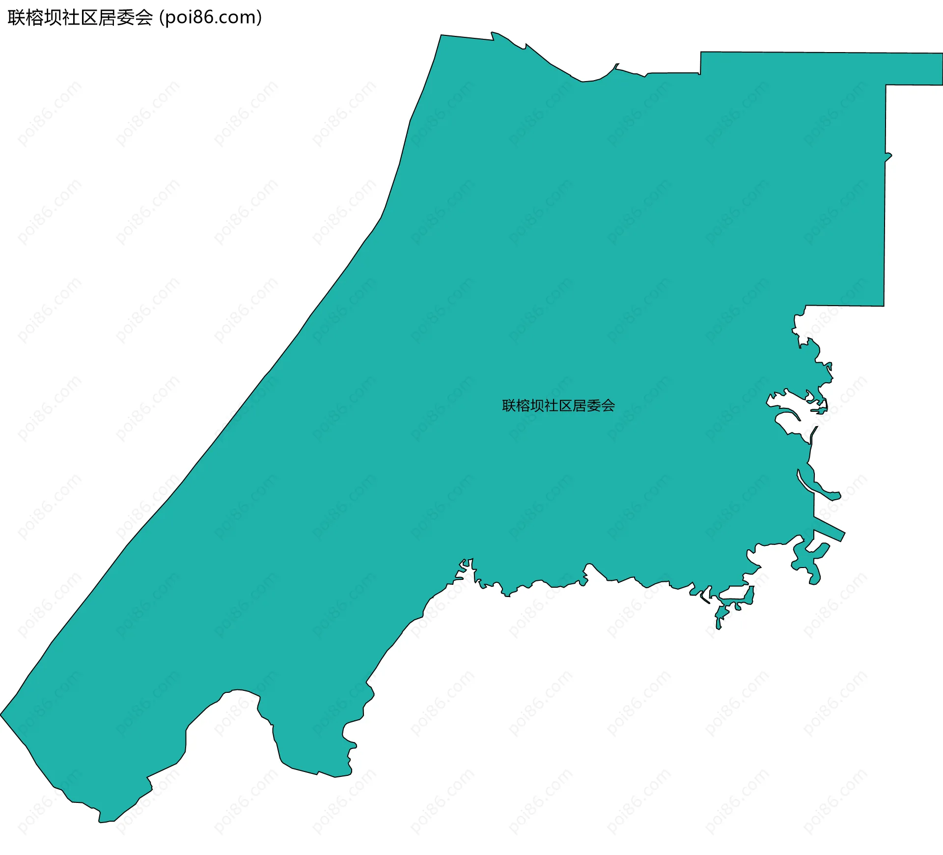 联榕坝社区居委会边界地图