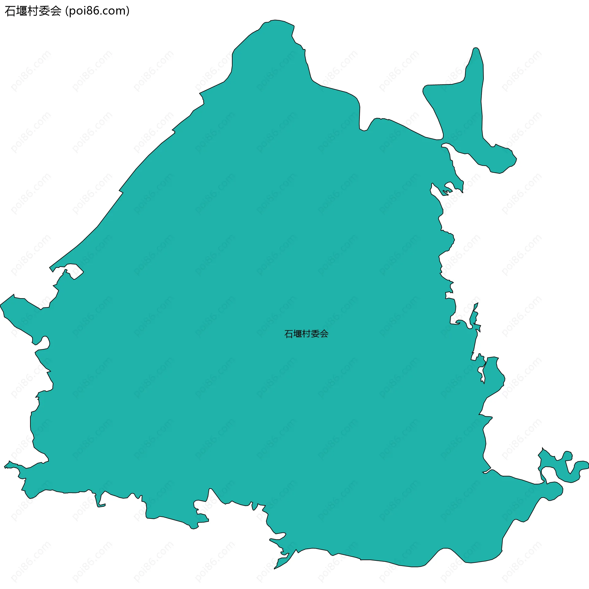 石堰村委会边界地图