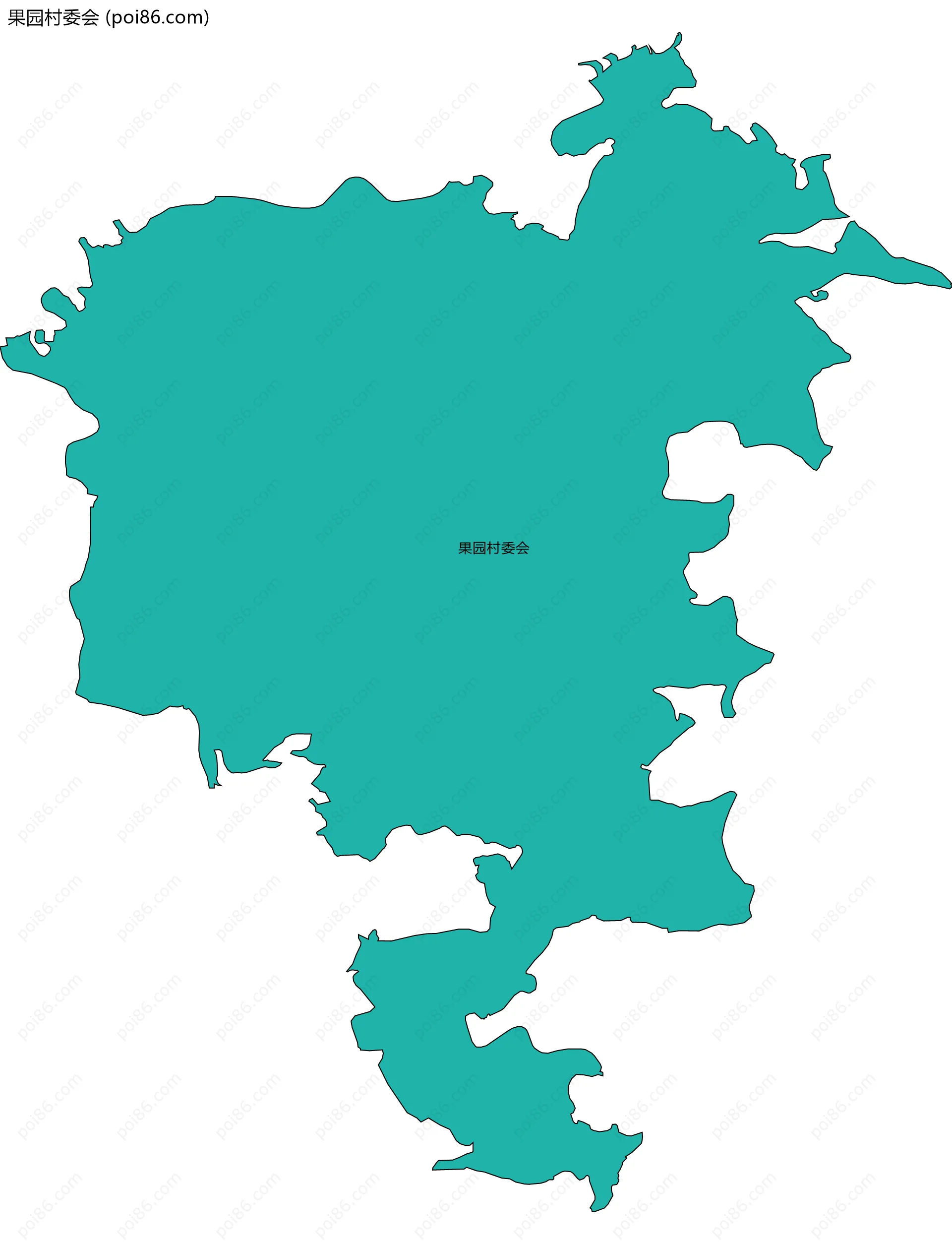 果园村委会边界地图