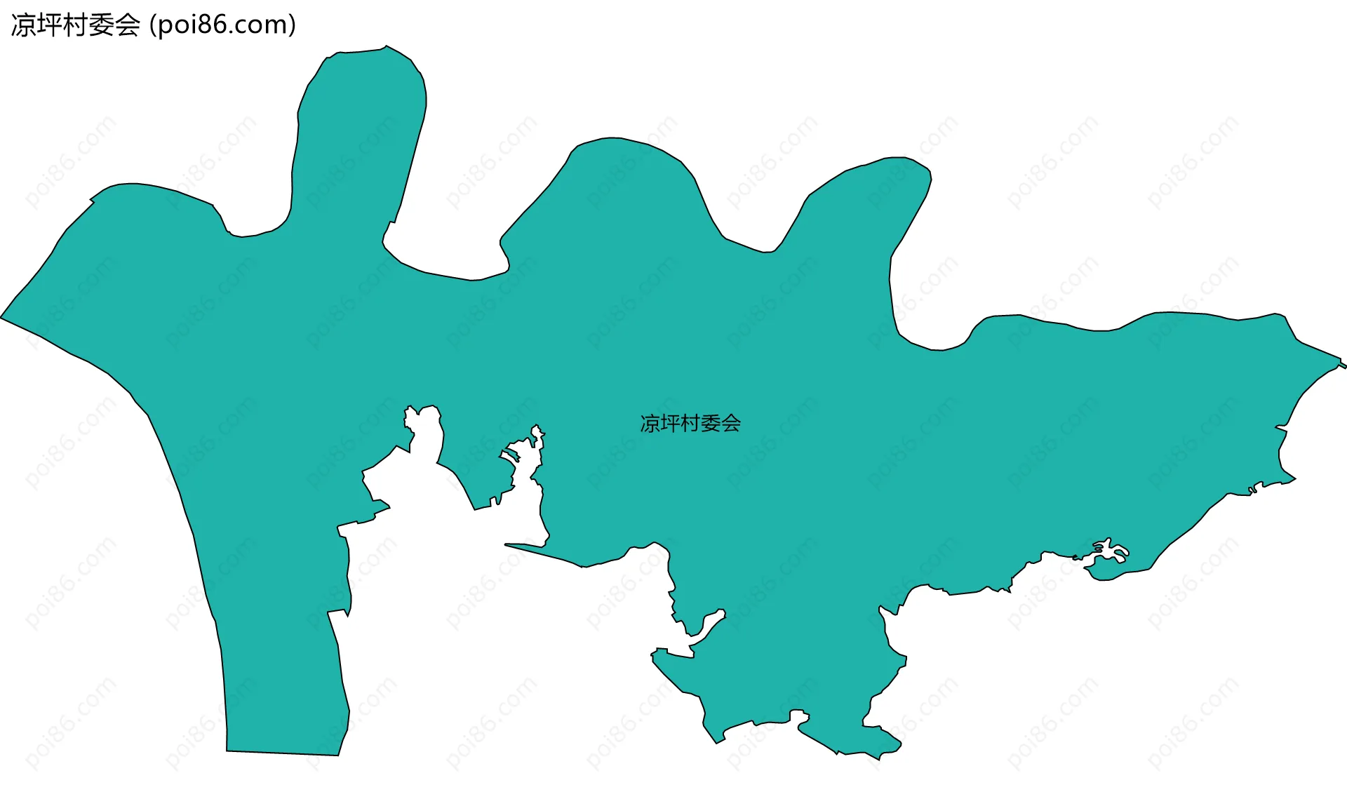 凉坪村委会边界地图