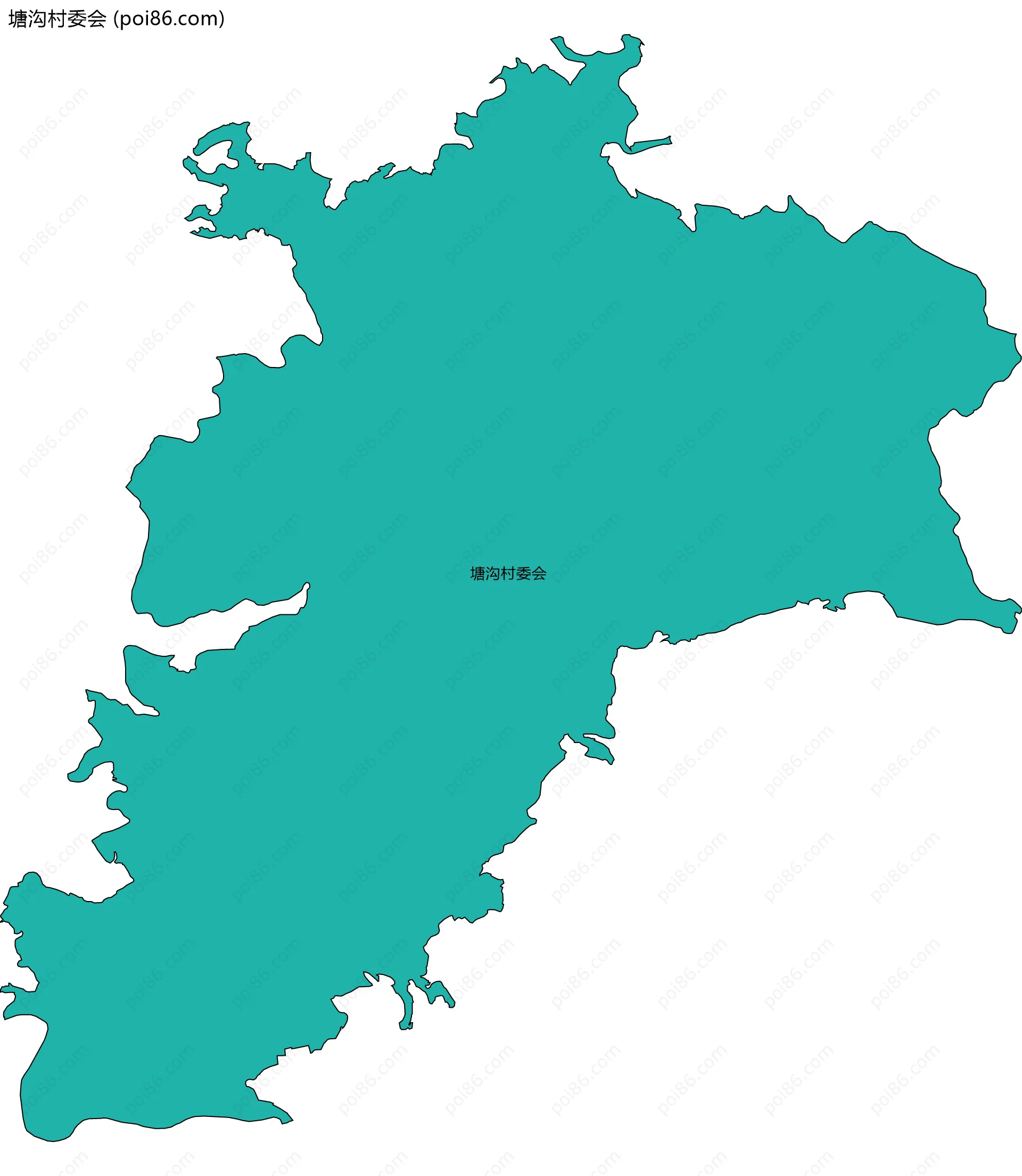 塘沟村委会边界地图