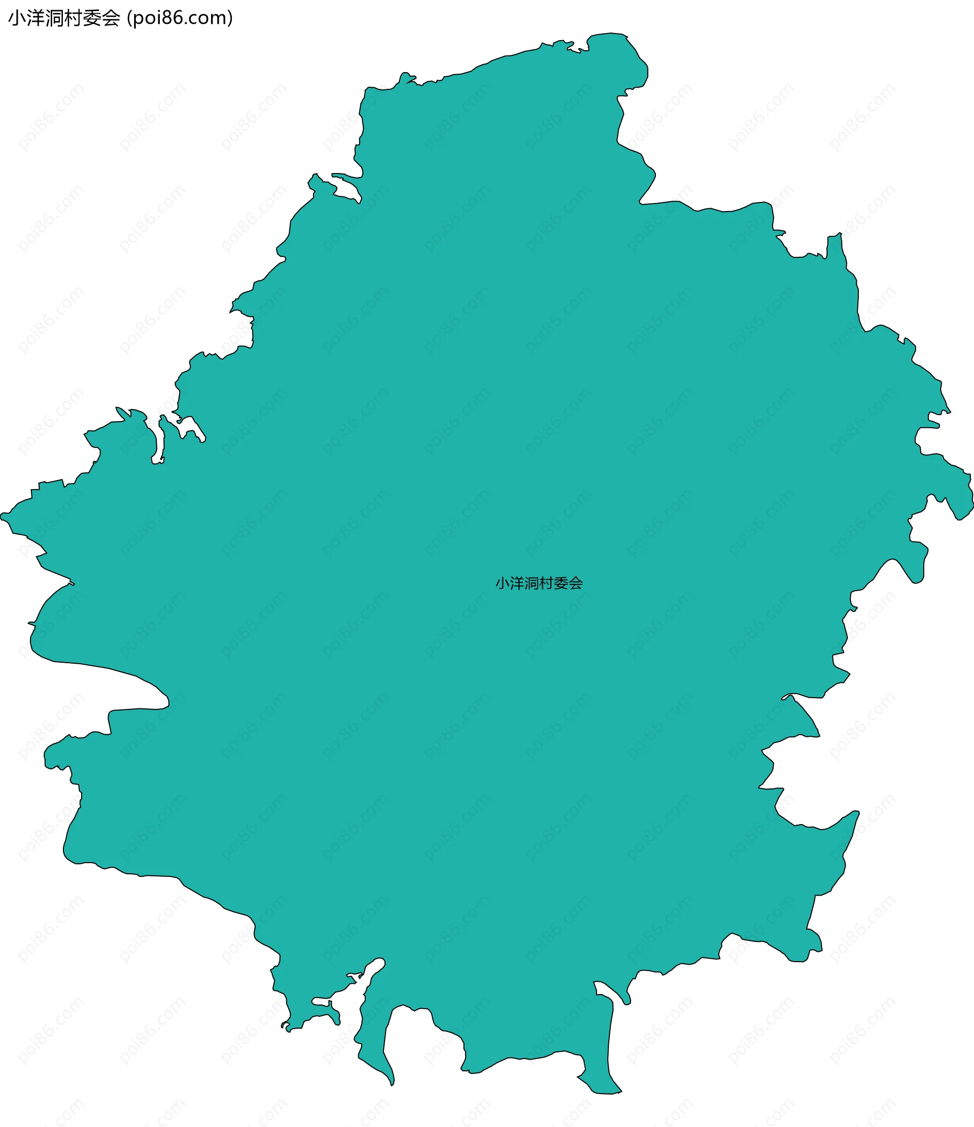 小洋洞村委会边界地图