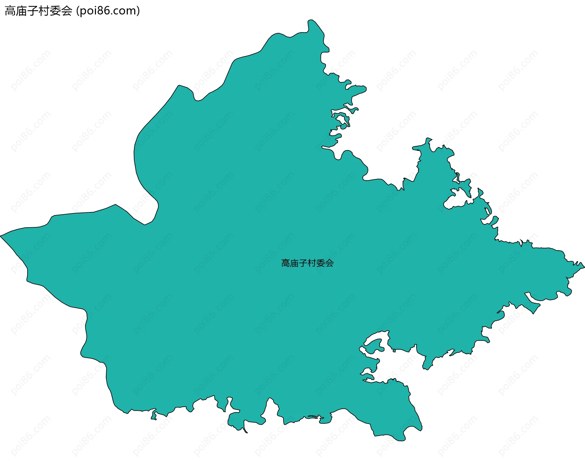 高庙子村委会边界地图