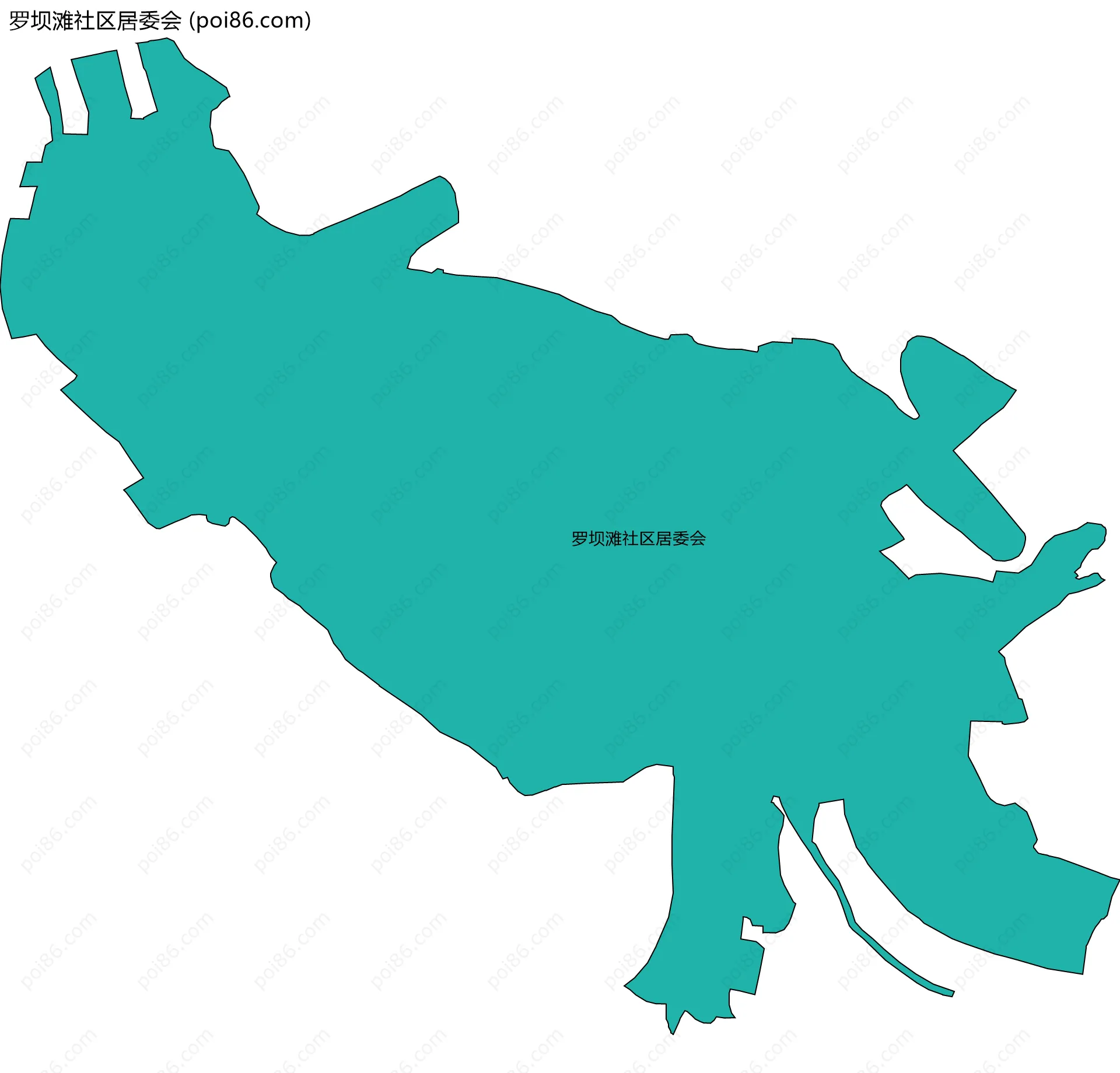 罗坝滩社区居委会边界地图