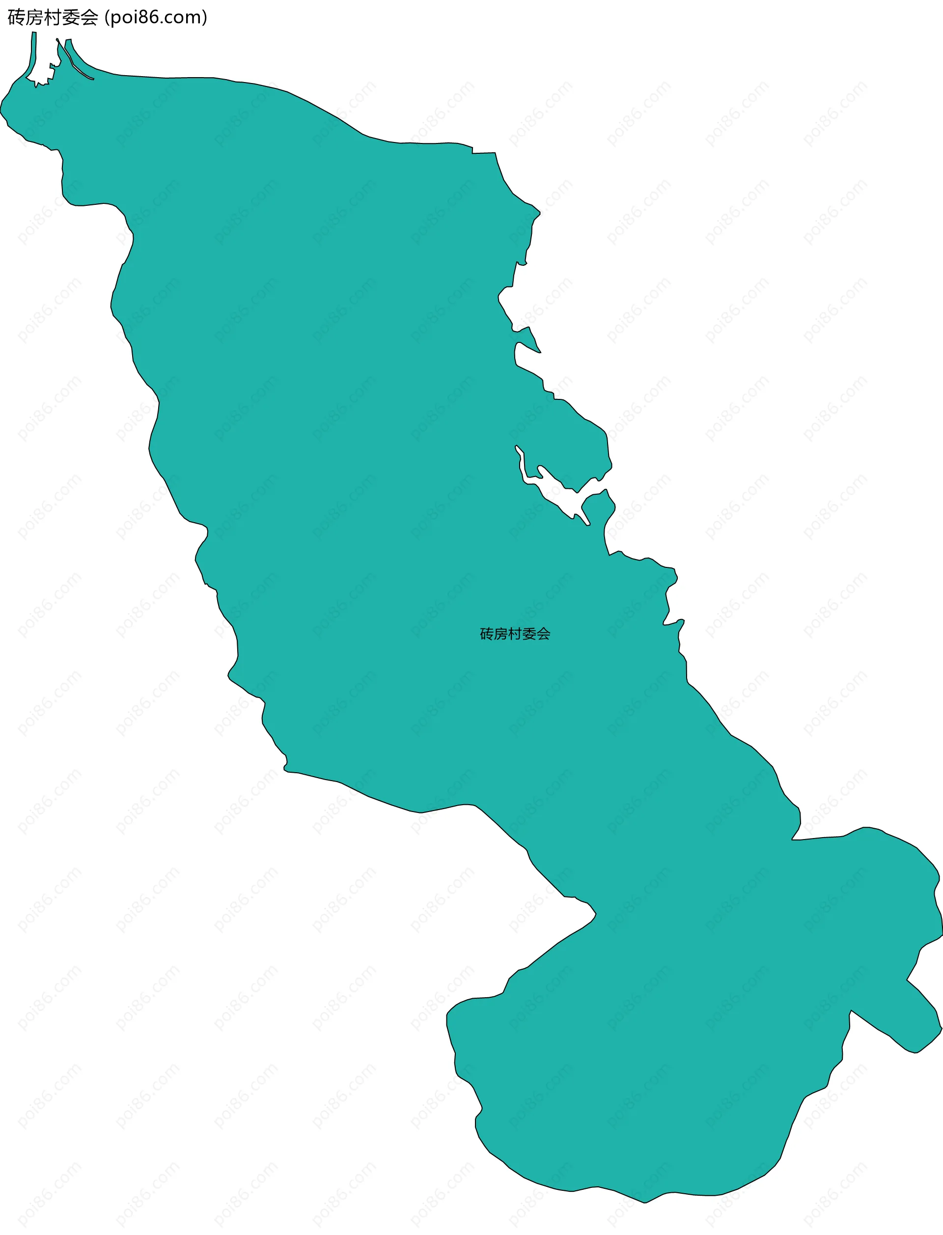 砖房村委会边界地图