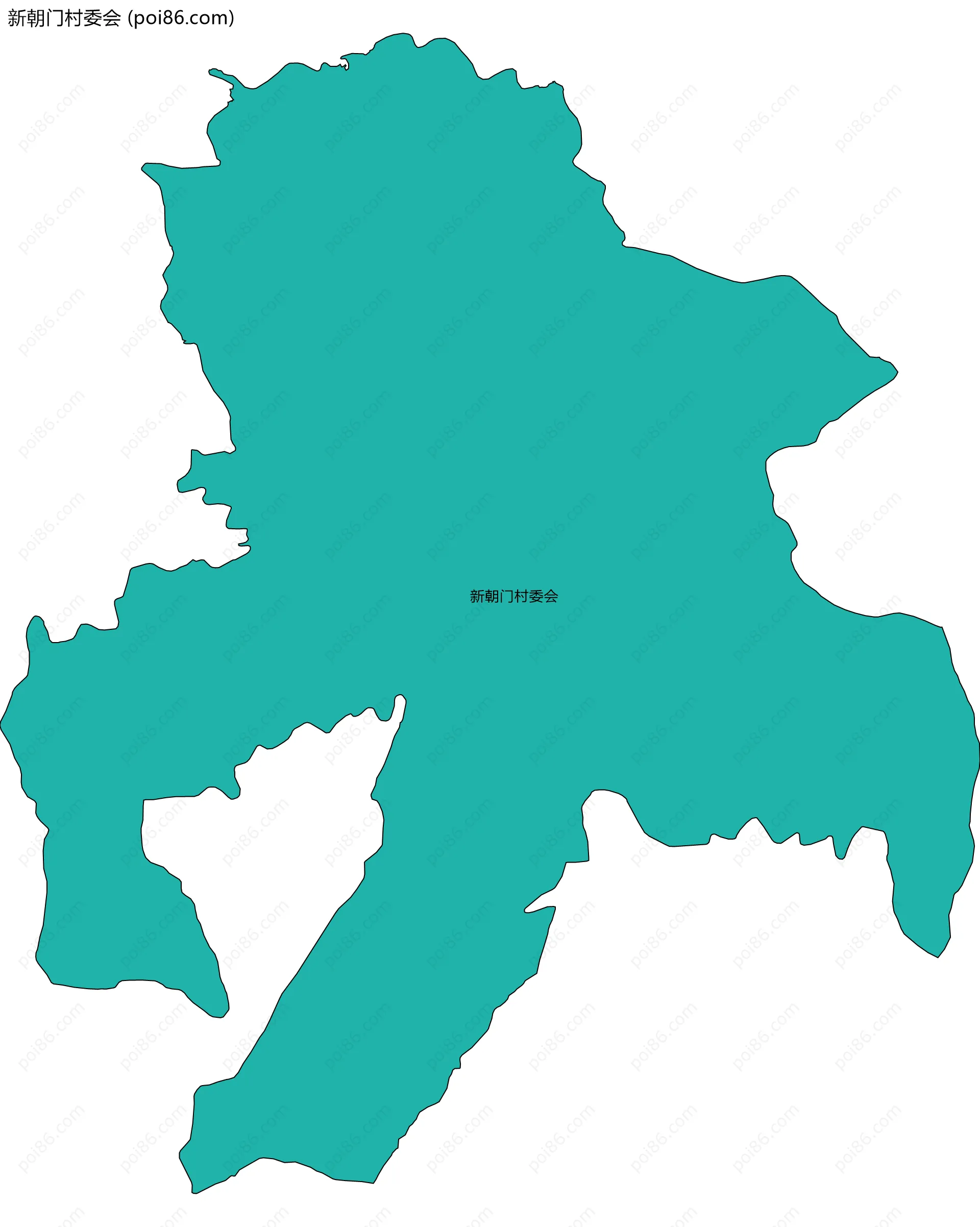 新朝门村委会边界地图