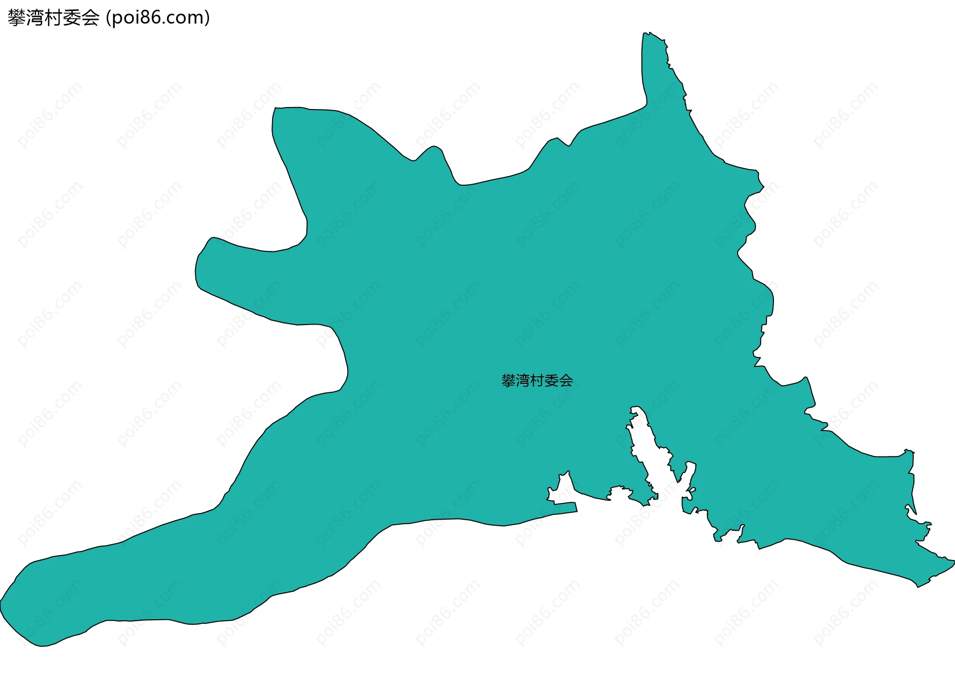 攀湾村委会边界地图