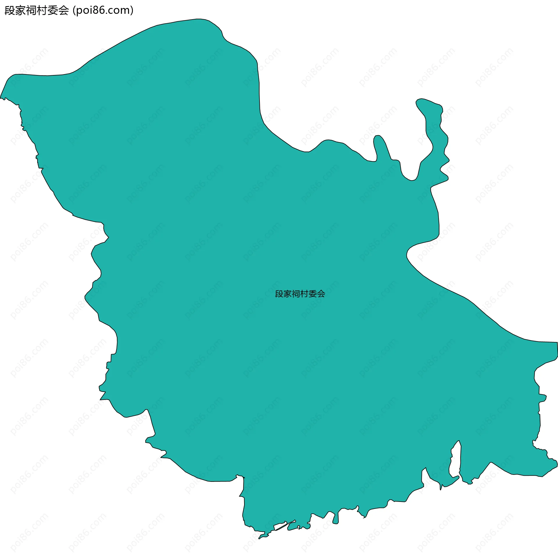 段家祠村委会边界地图