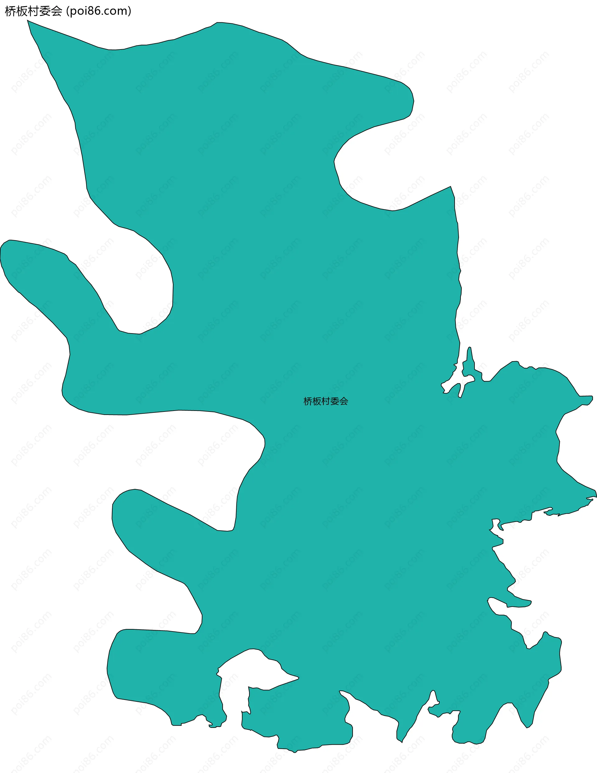 桥板村委会边界地图