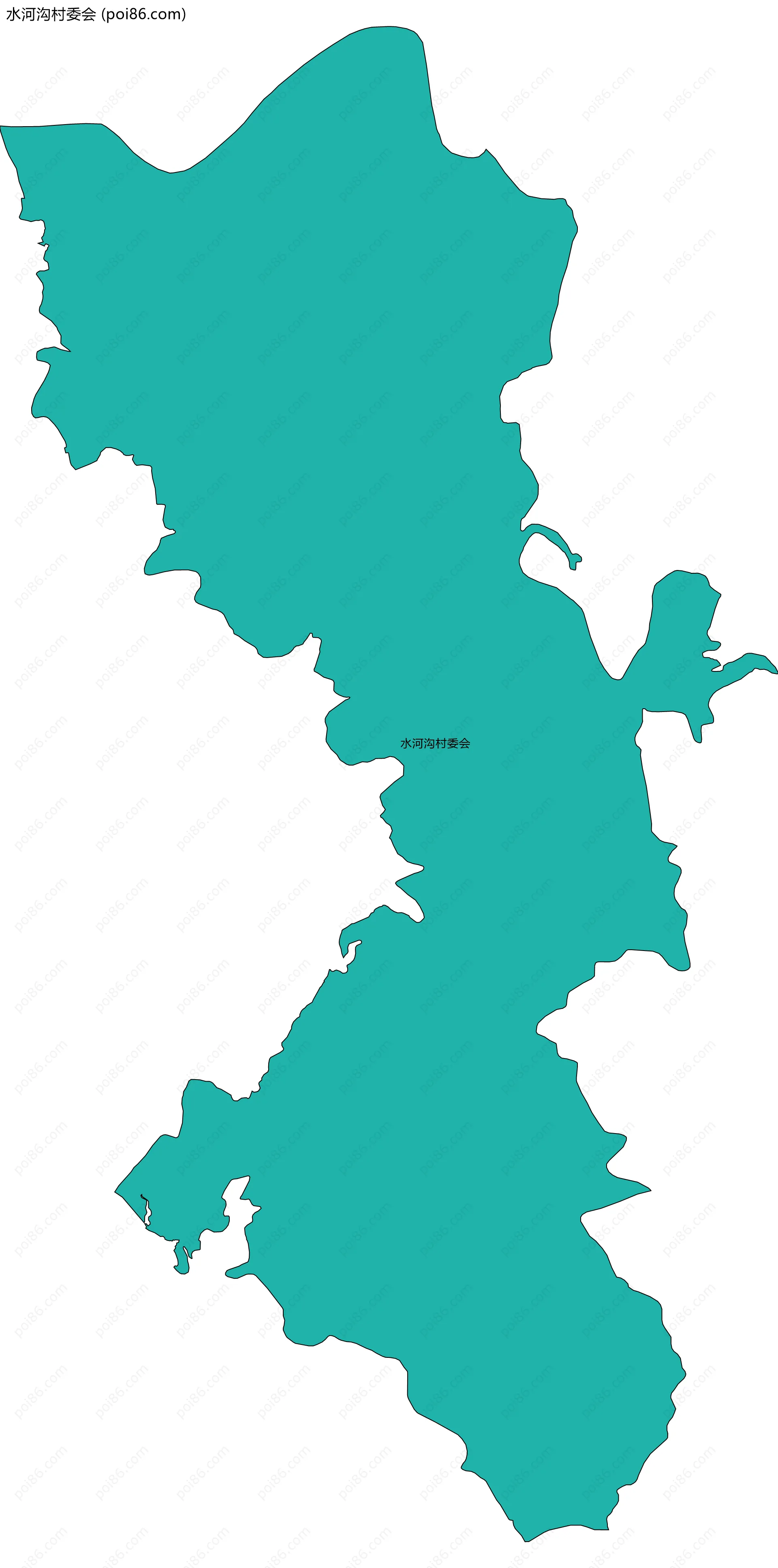 水河沟村委会边界地图