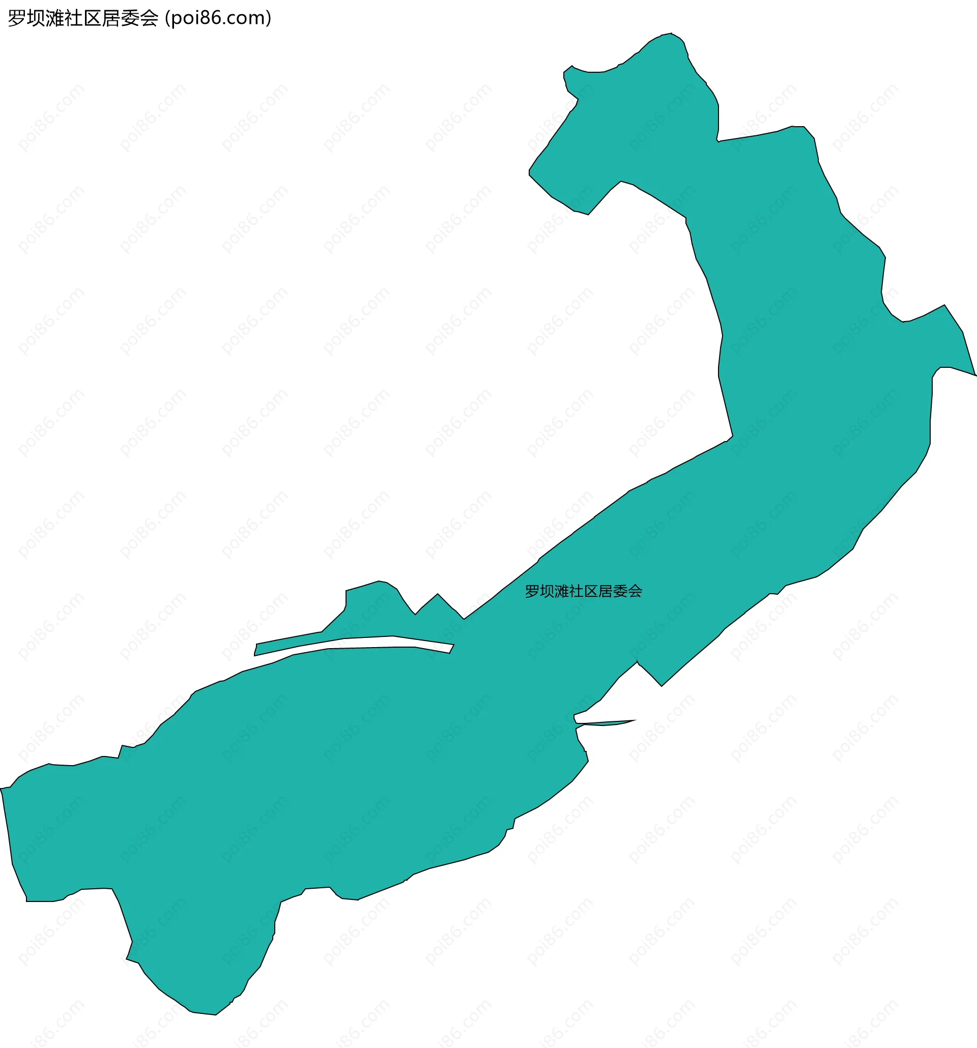 罗坝滩社区居委会边界地图