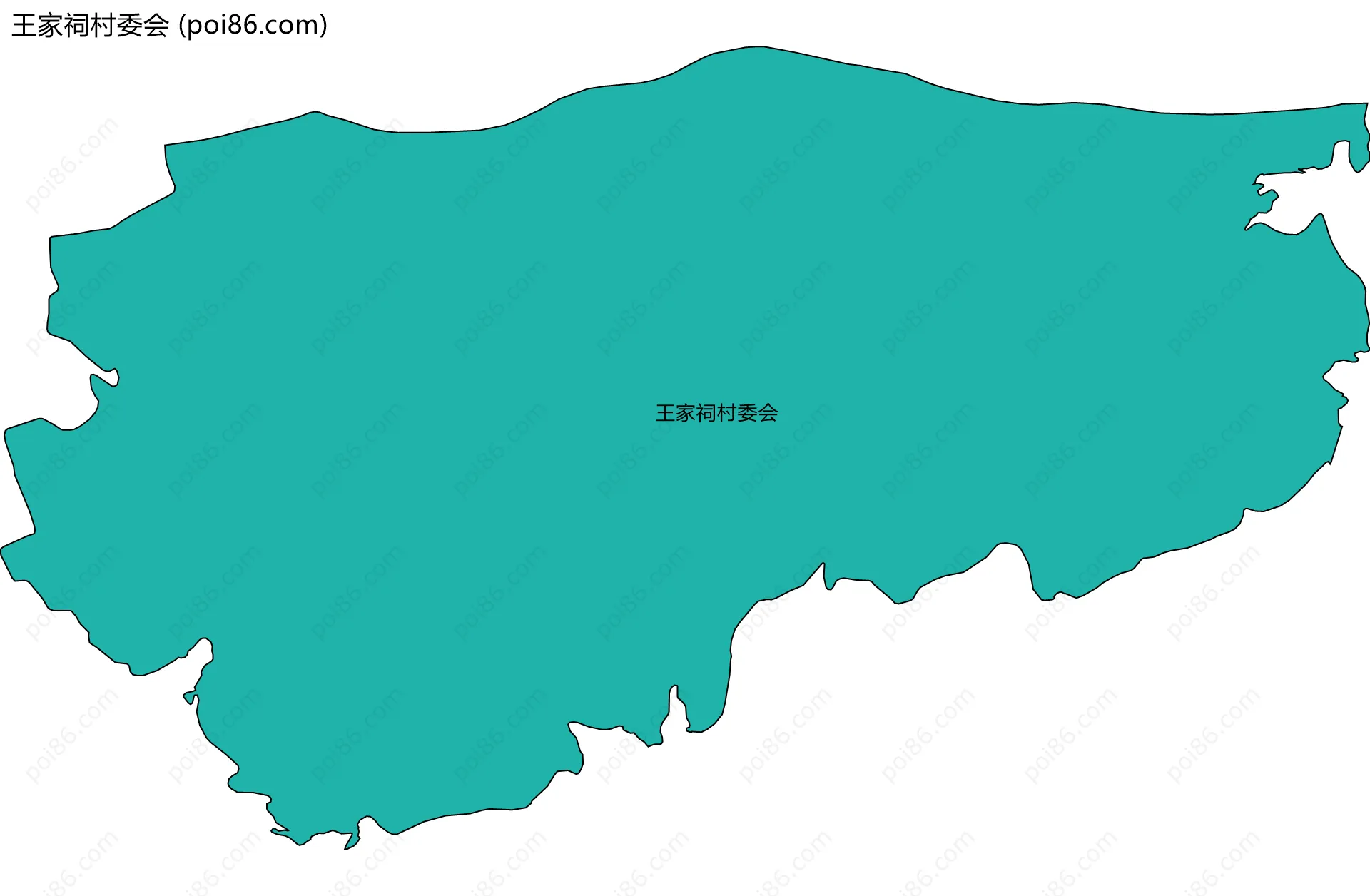 王家祠村委会边界地图