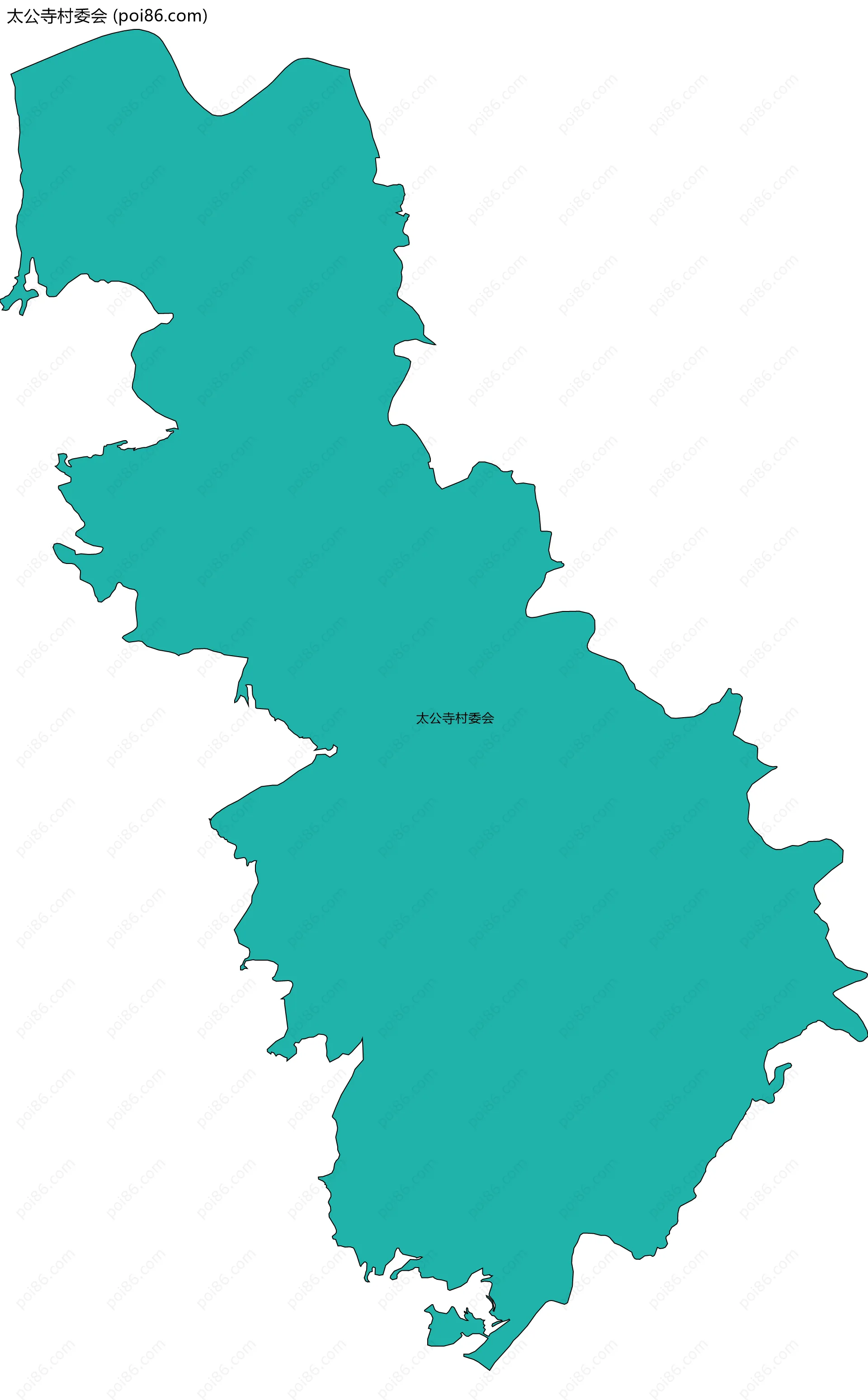 太公寺村委会边界地图