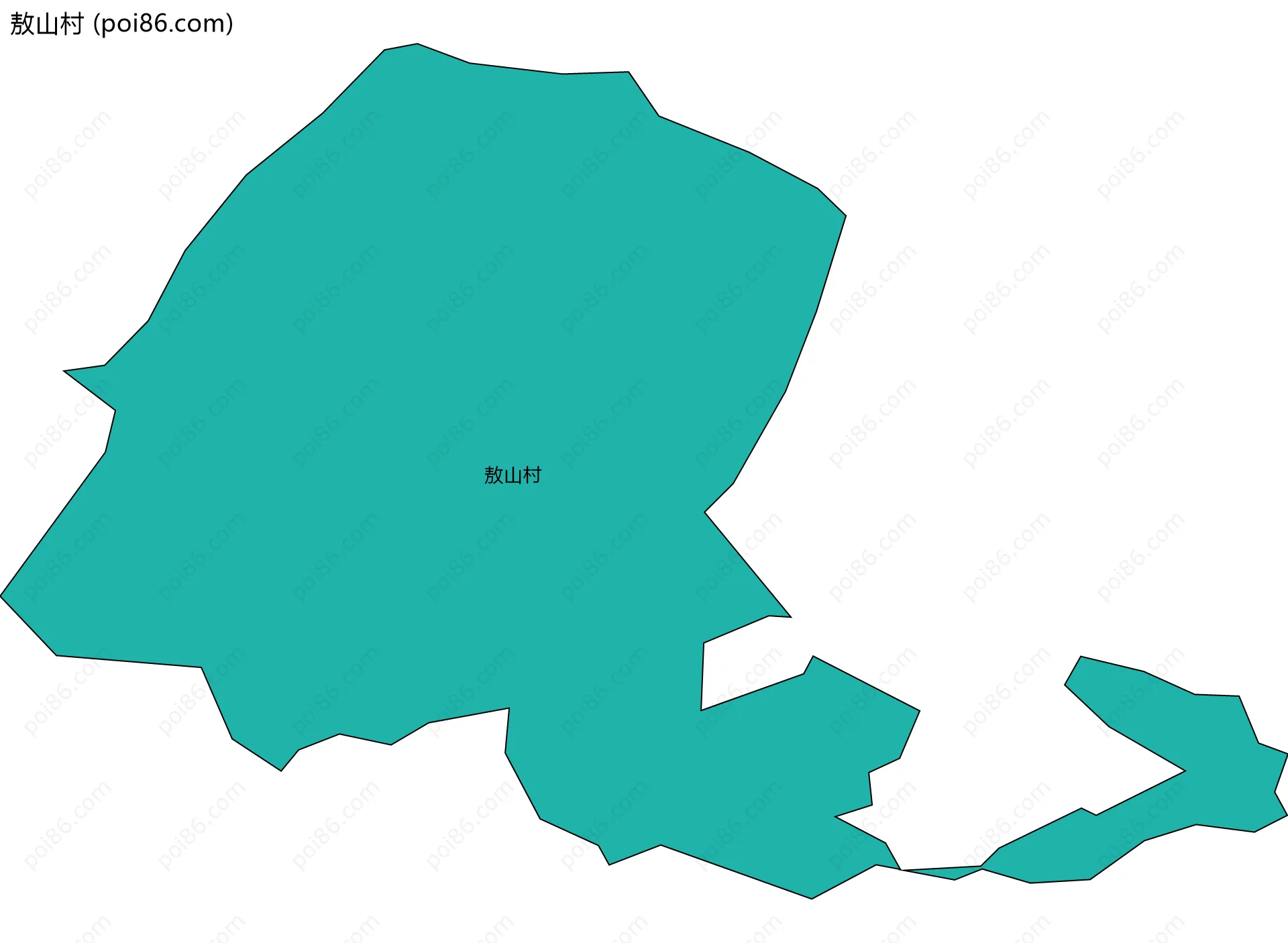敖山村边界地图