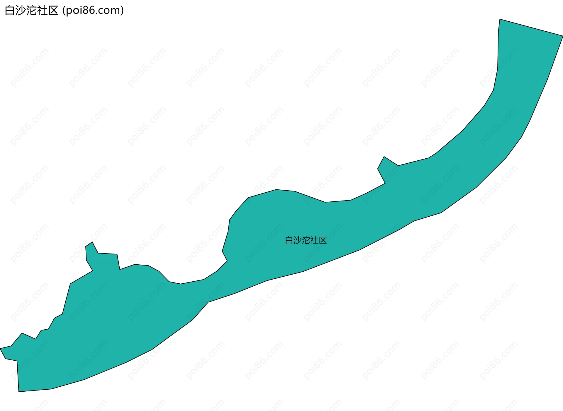 白沙沱社区边界地图