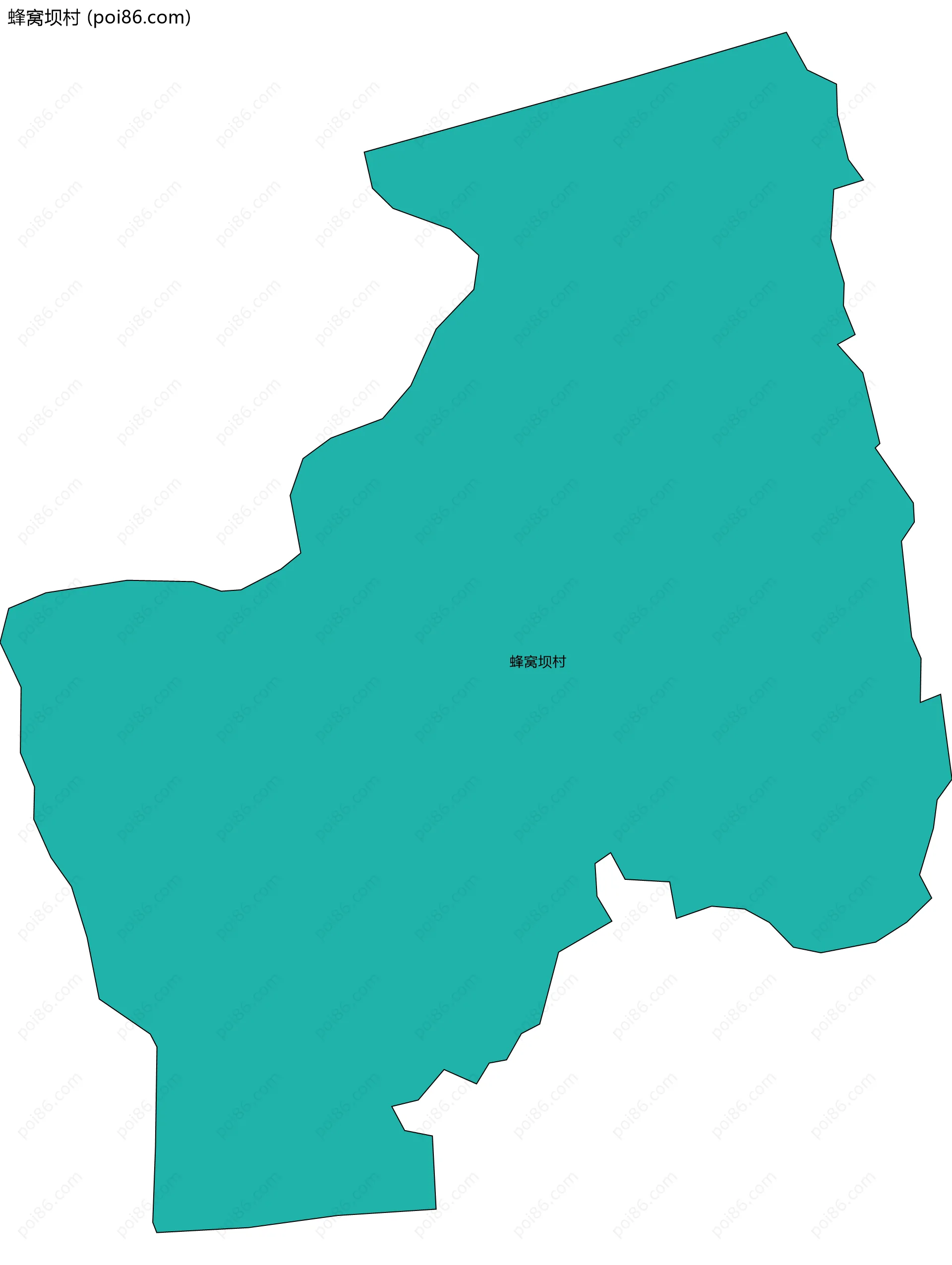 蜂窝坝村边界地图