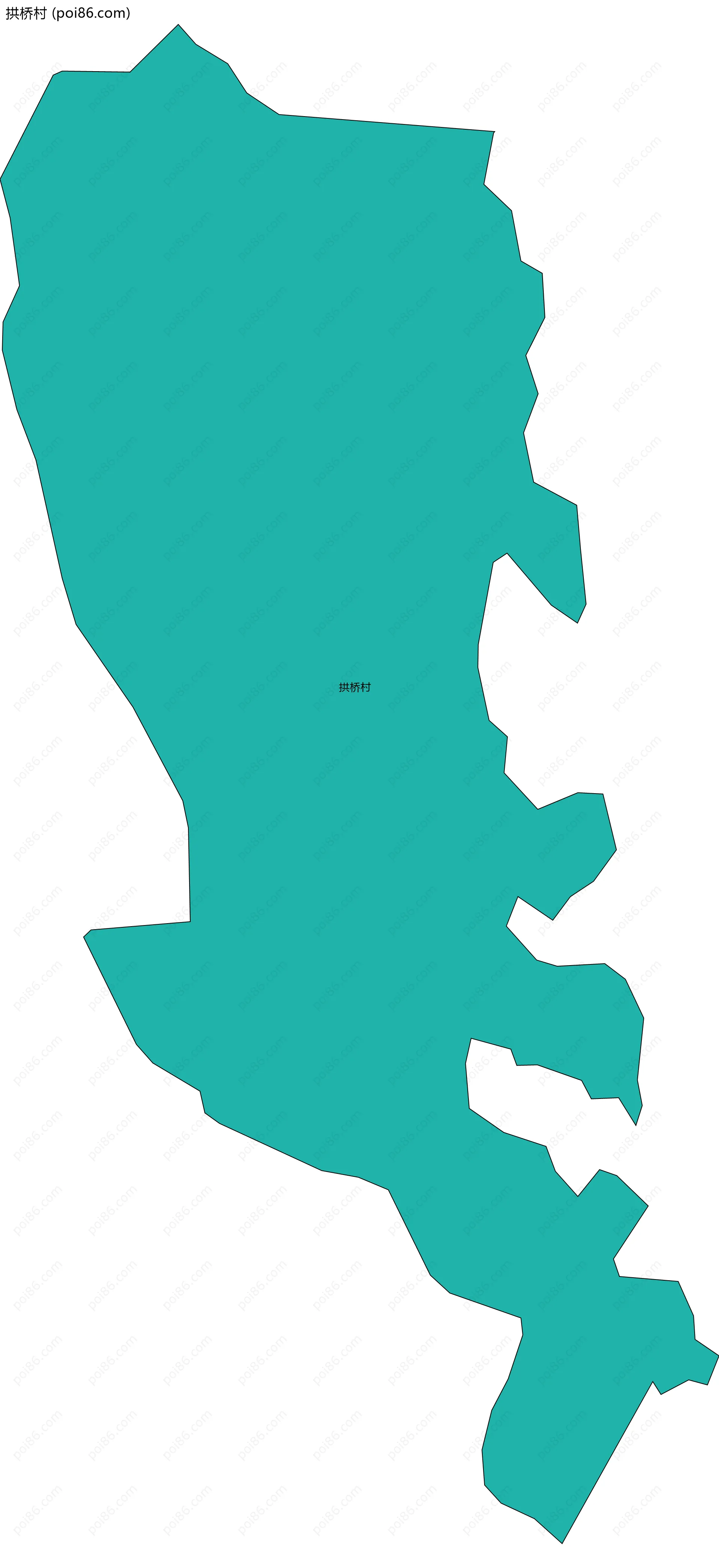 拱桥村边界地图