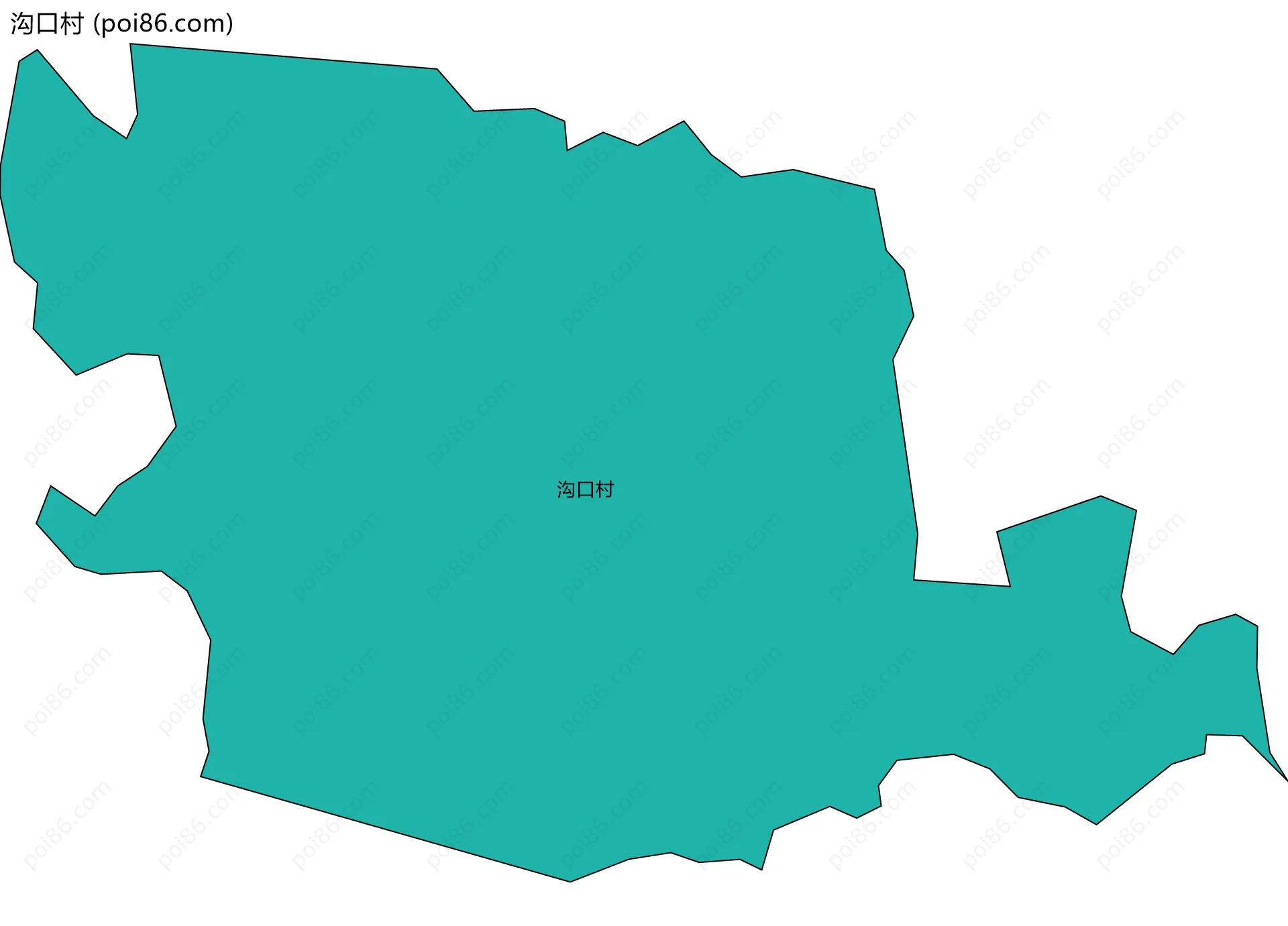 沟口村边界地图