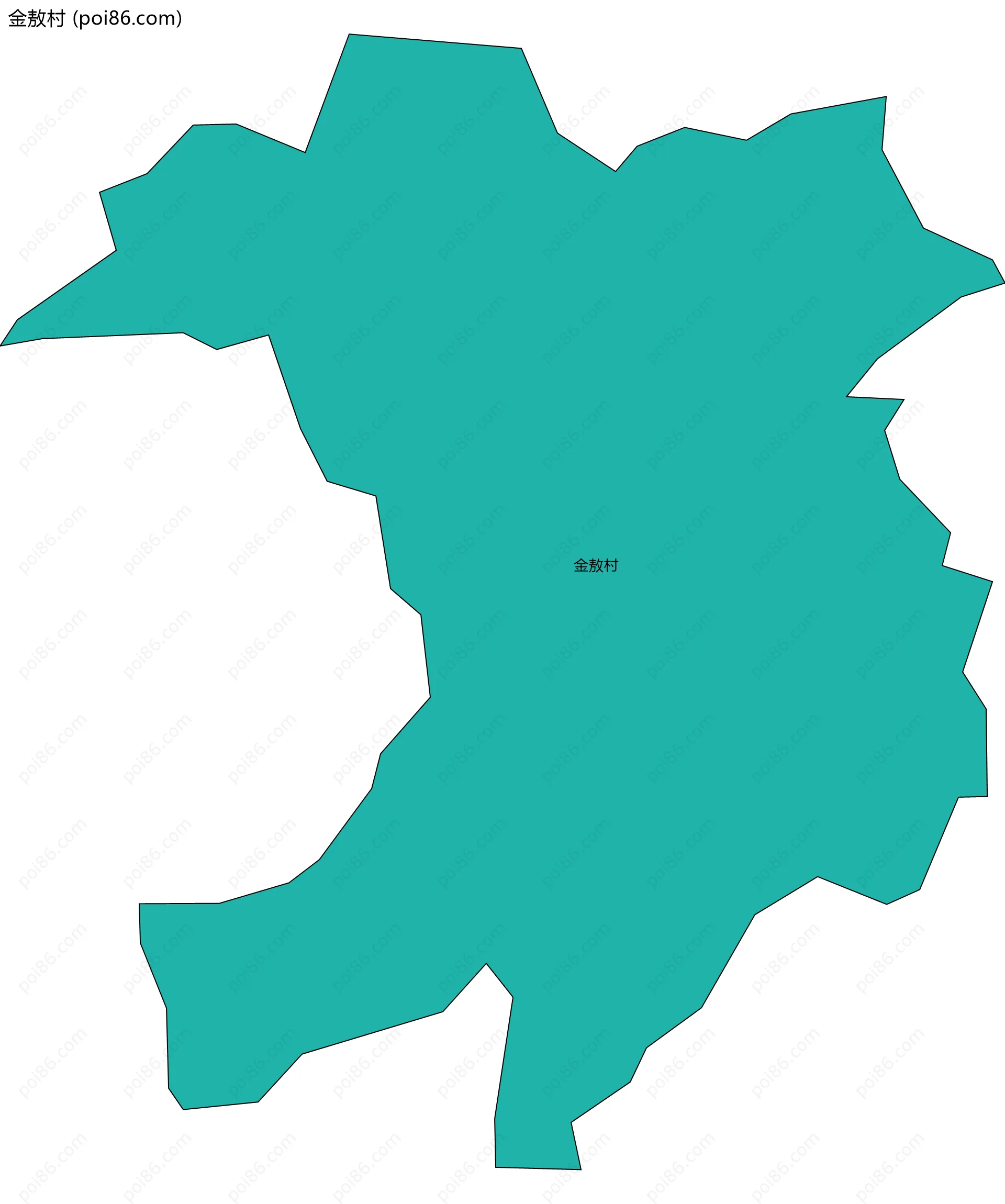 金敖村边界地图