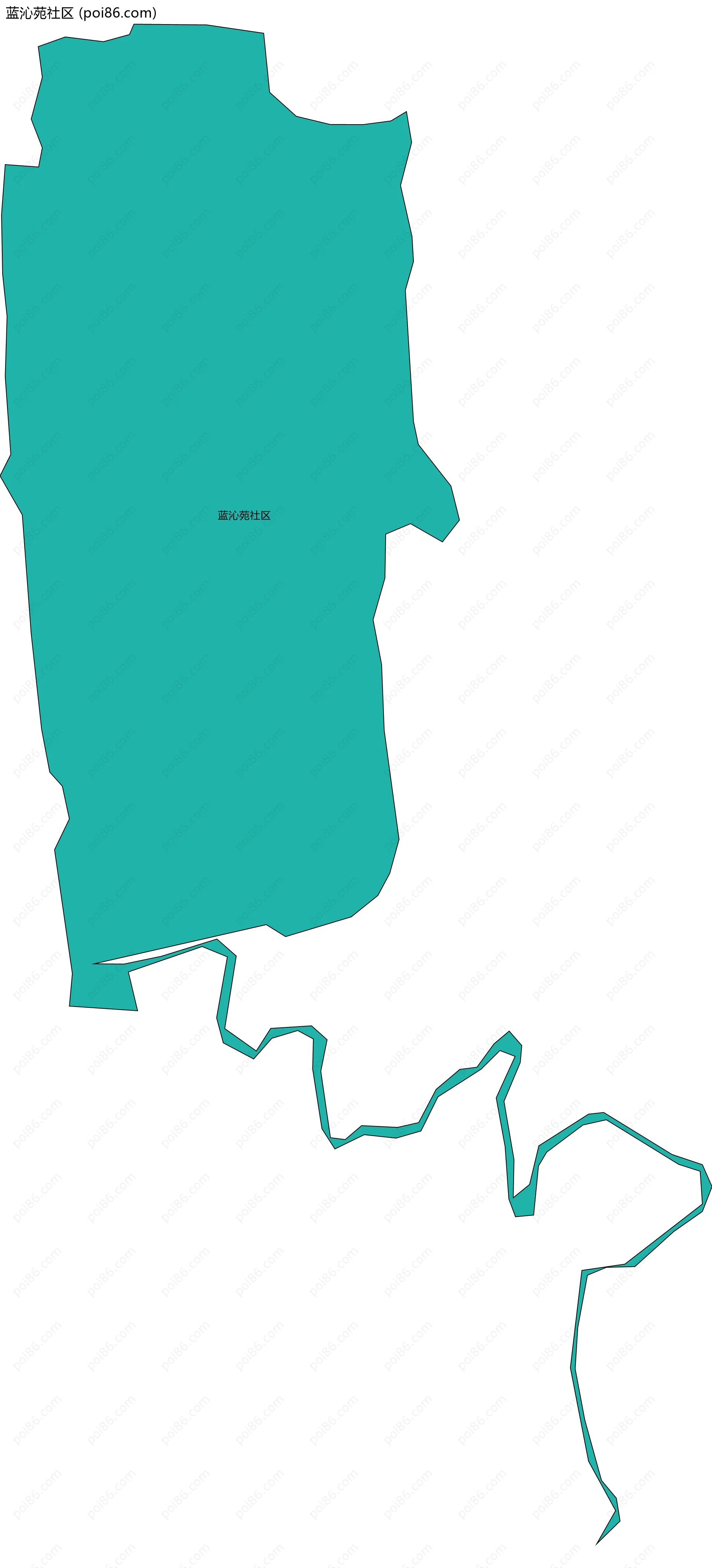 蓝沁苑社区边界地图