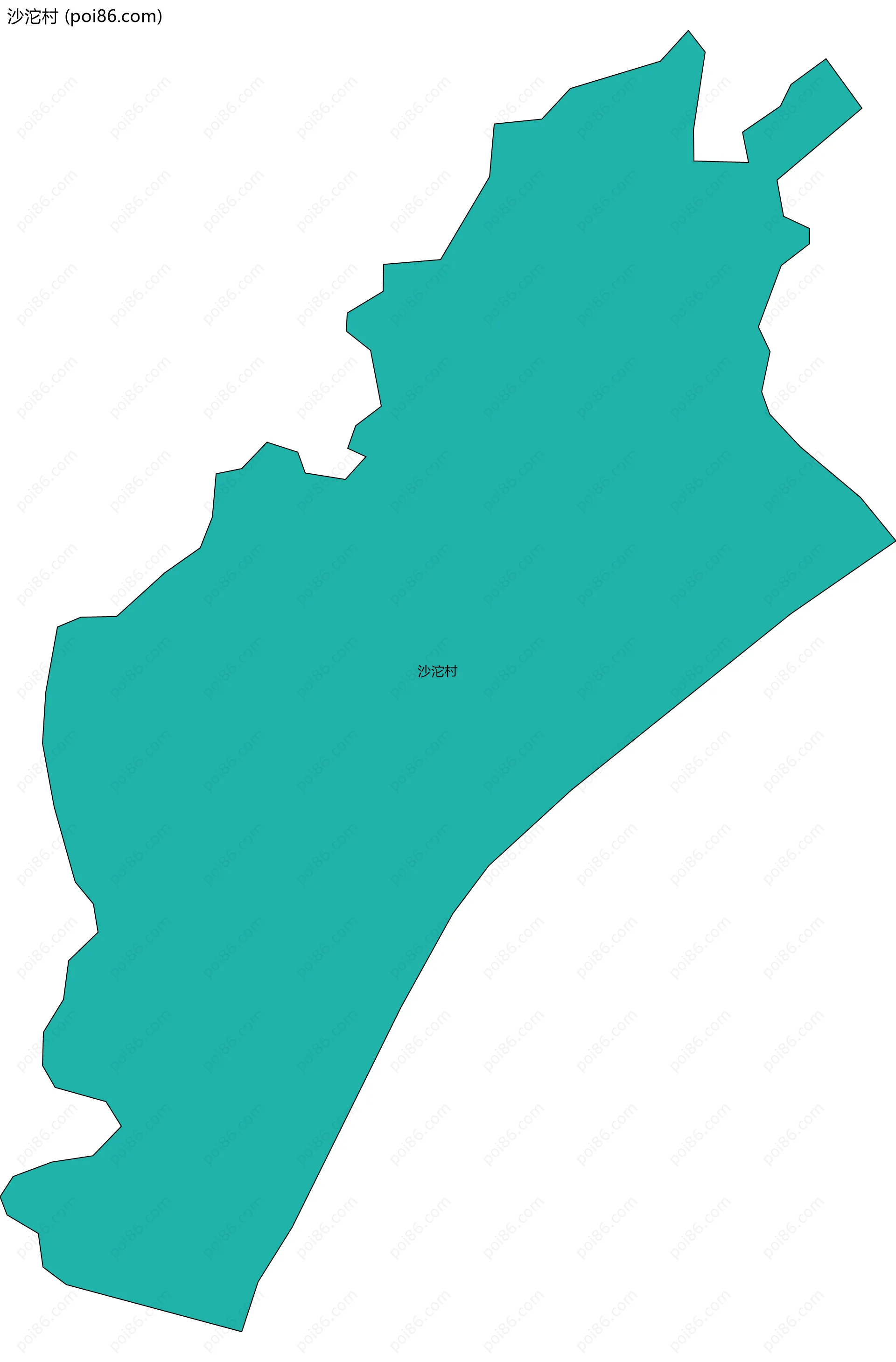 沙沱村边界地图