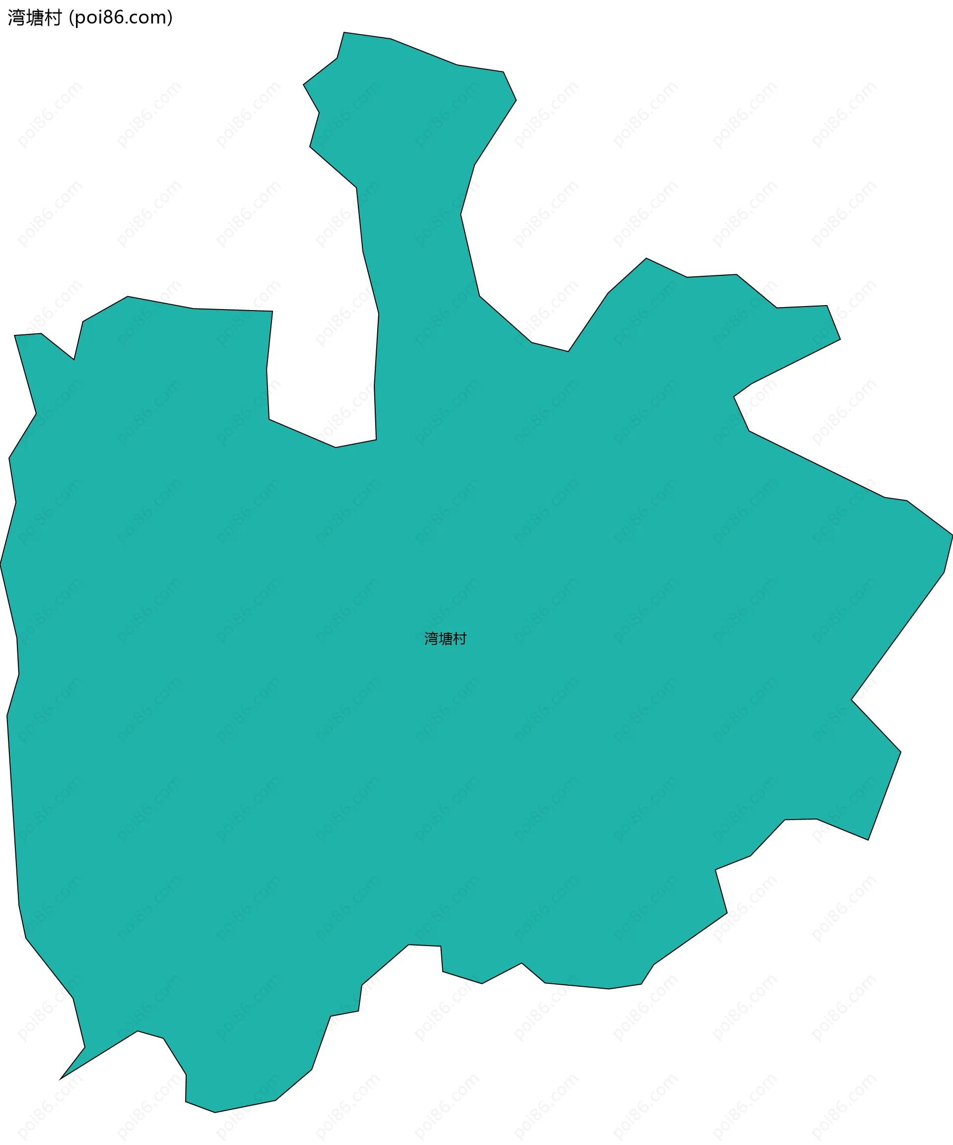 湾塘村边界地图