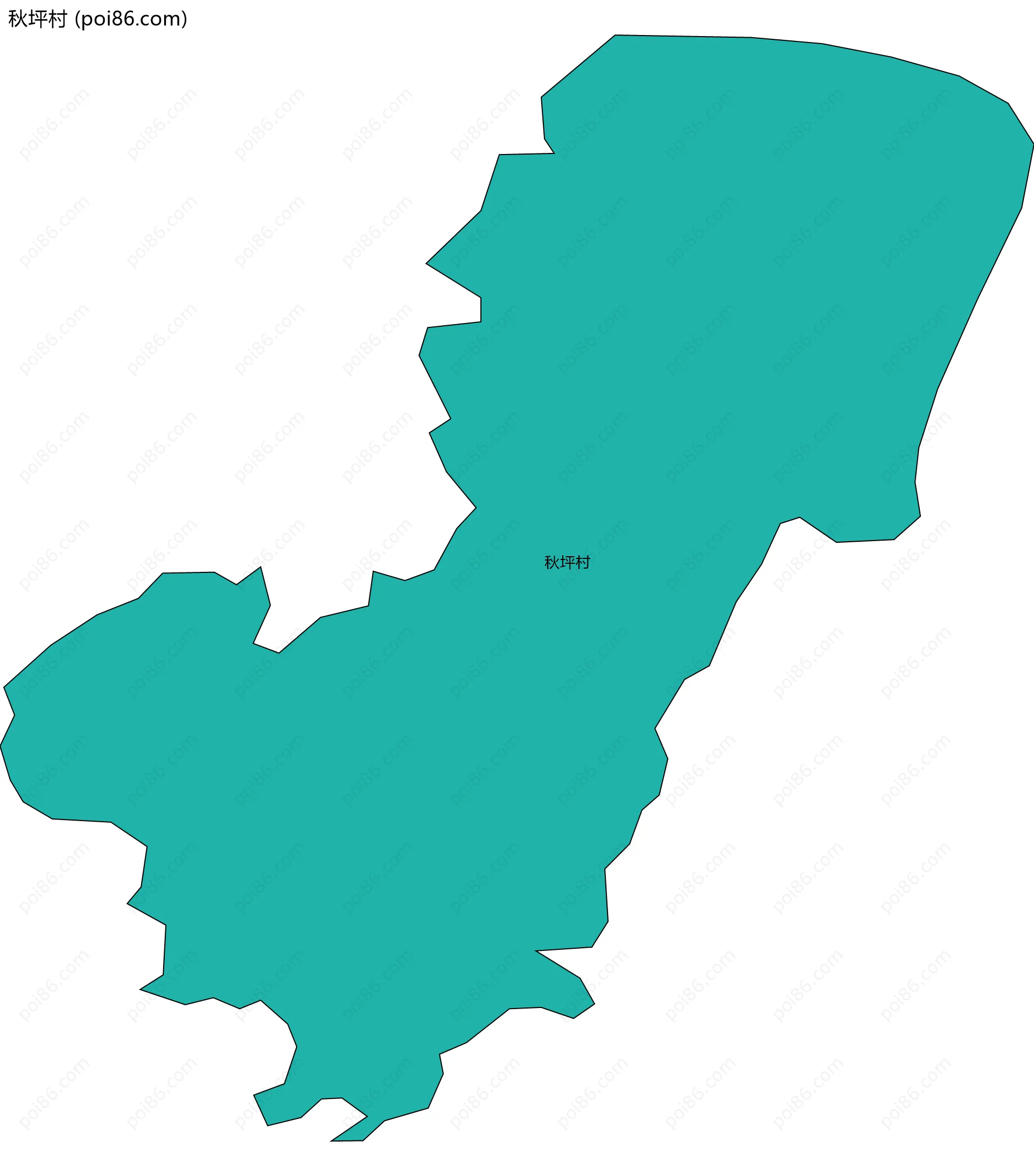 秋坪村边界地图