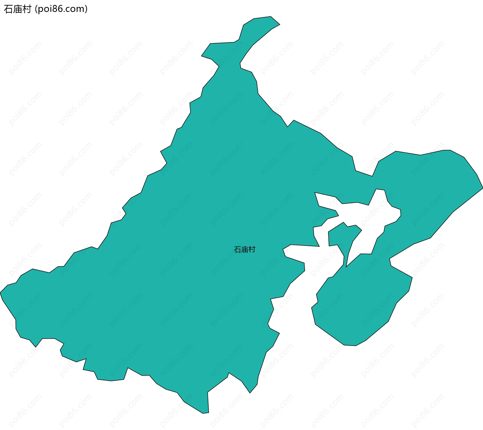 石庙村边界地图