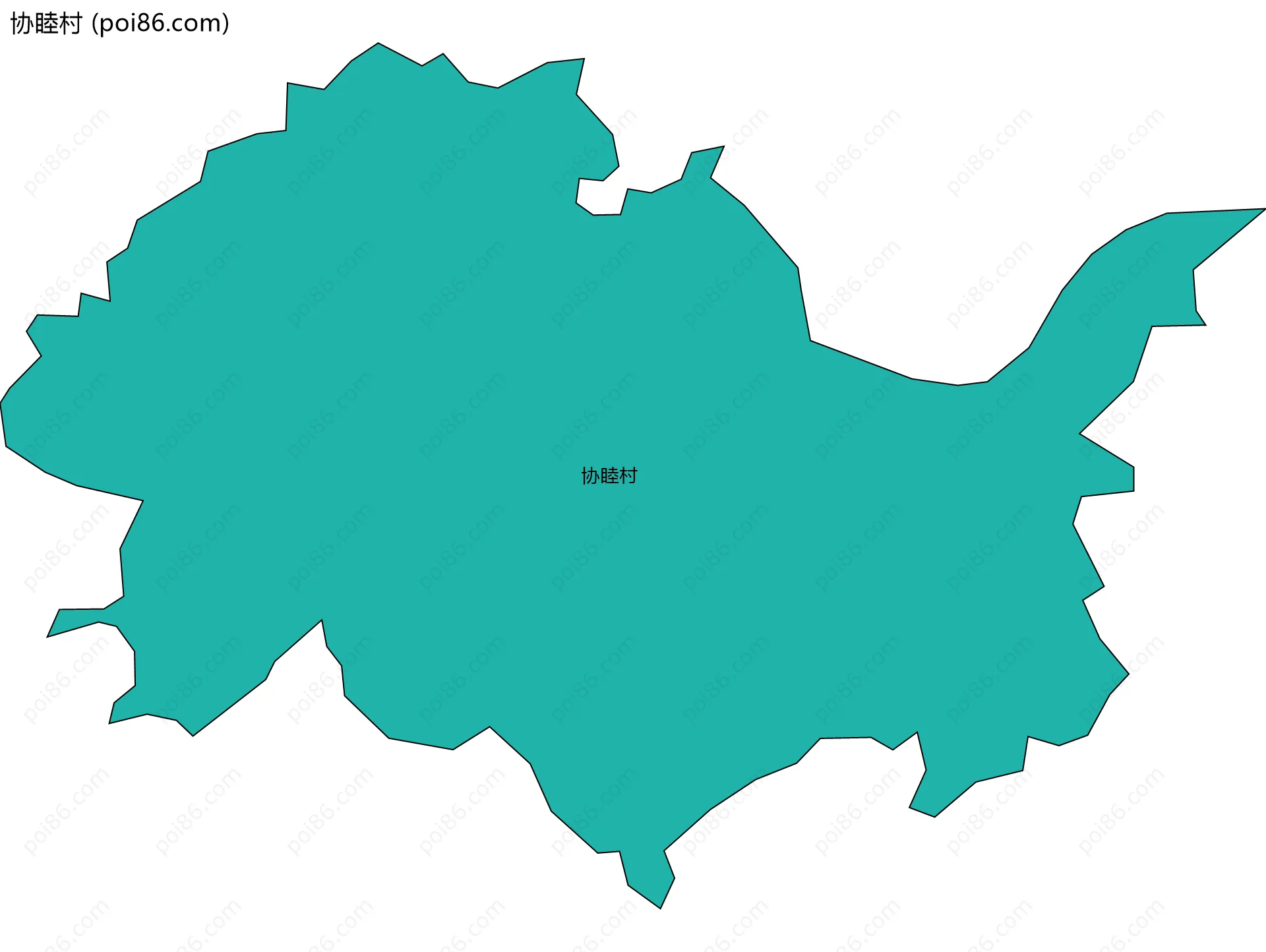 协睦村边界地图