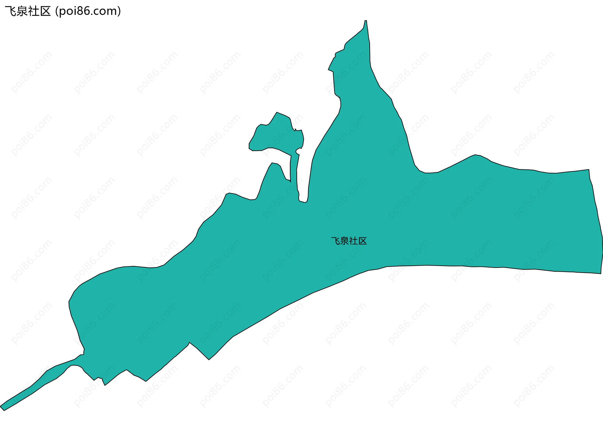 飞泉社区边界地图