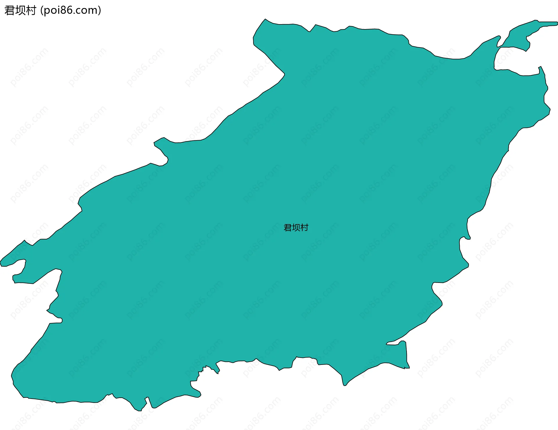 君坝村边界地图