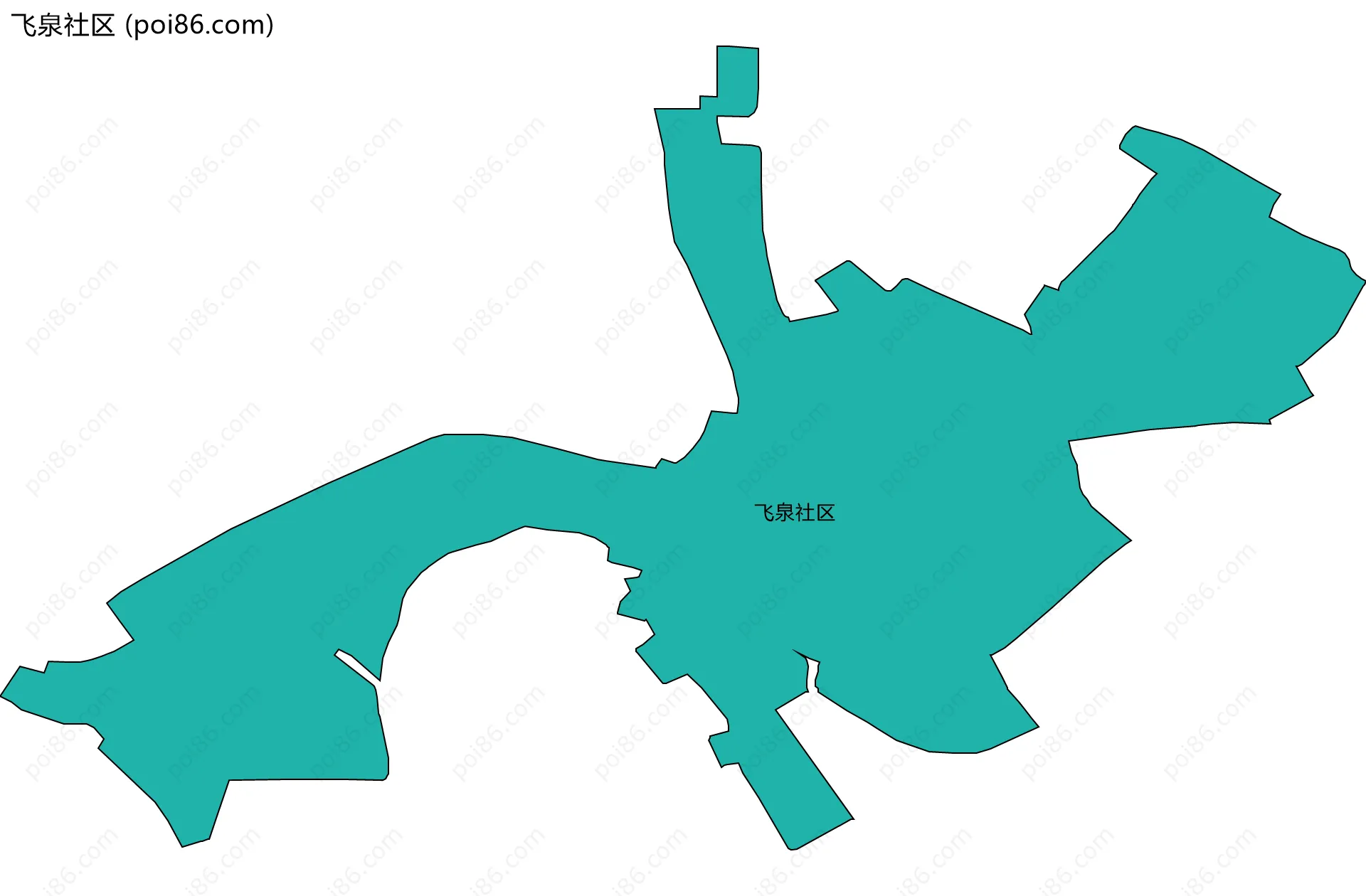 飞泉社区边界地图