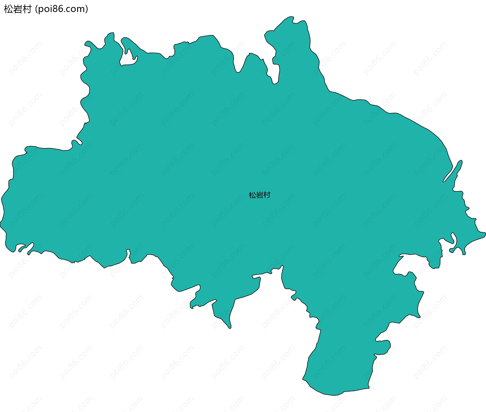 松岩村边界地图
