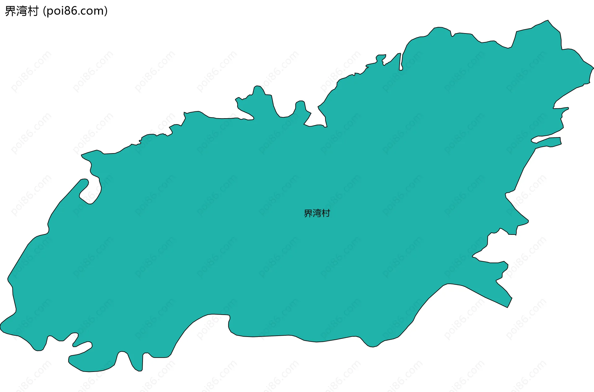 界湾村边界地图