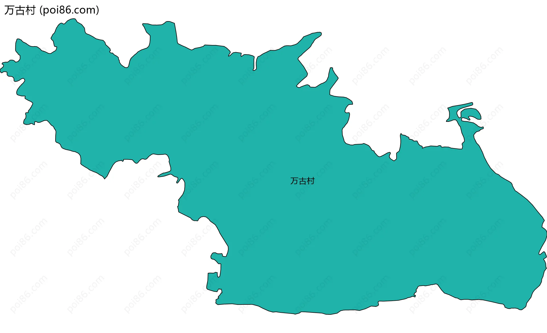 万古村边界地图