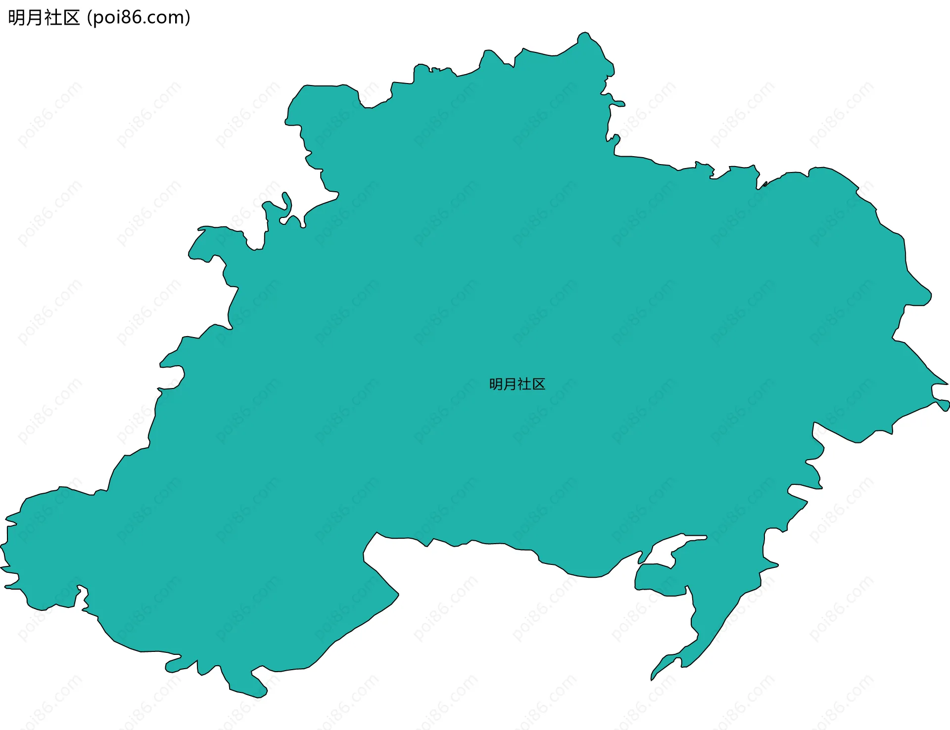明月社区边界地图