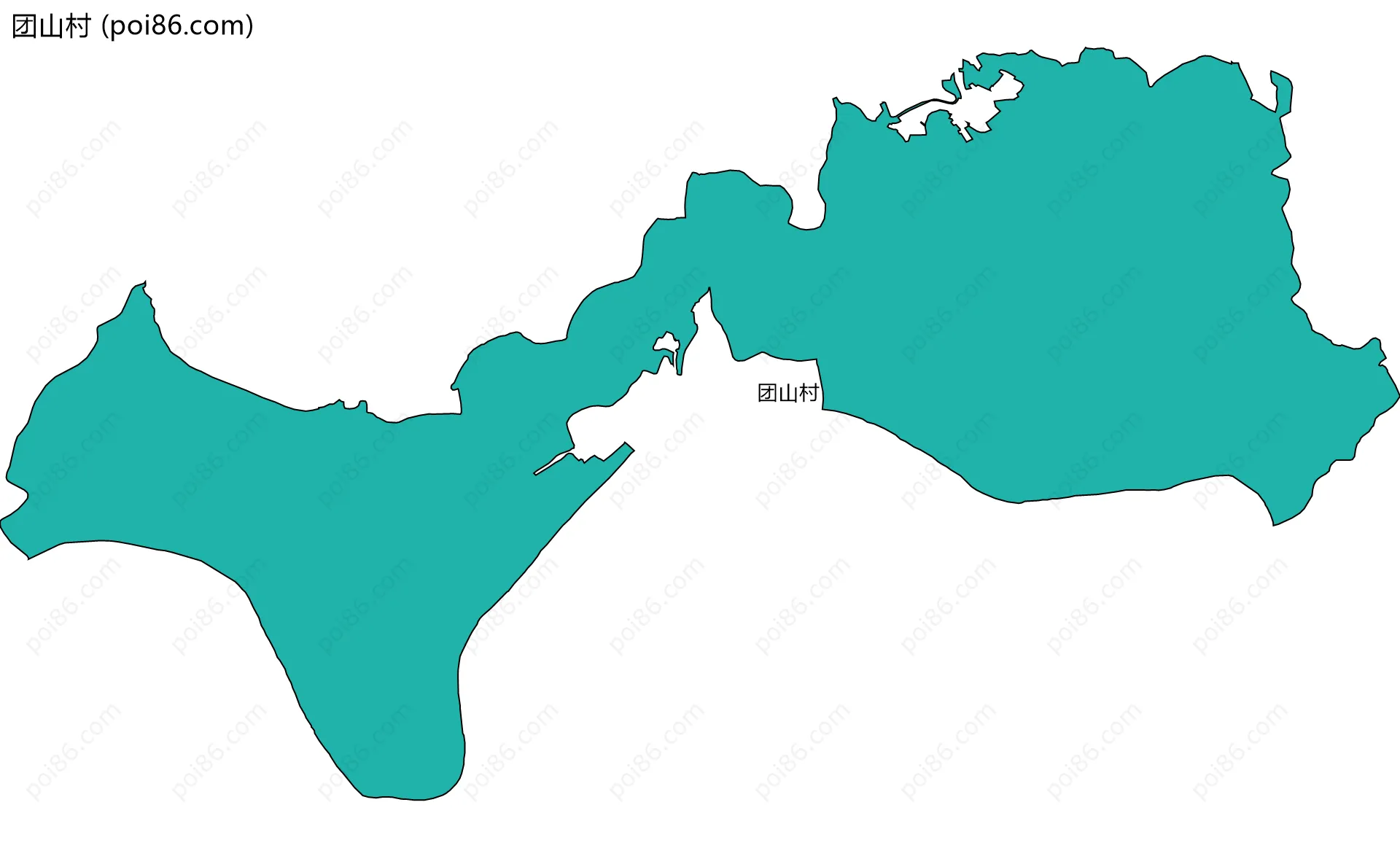 团山村边界地图